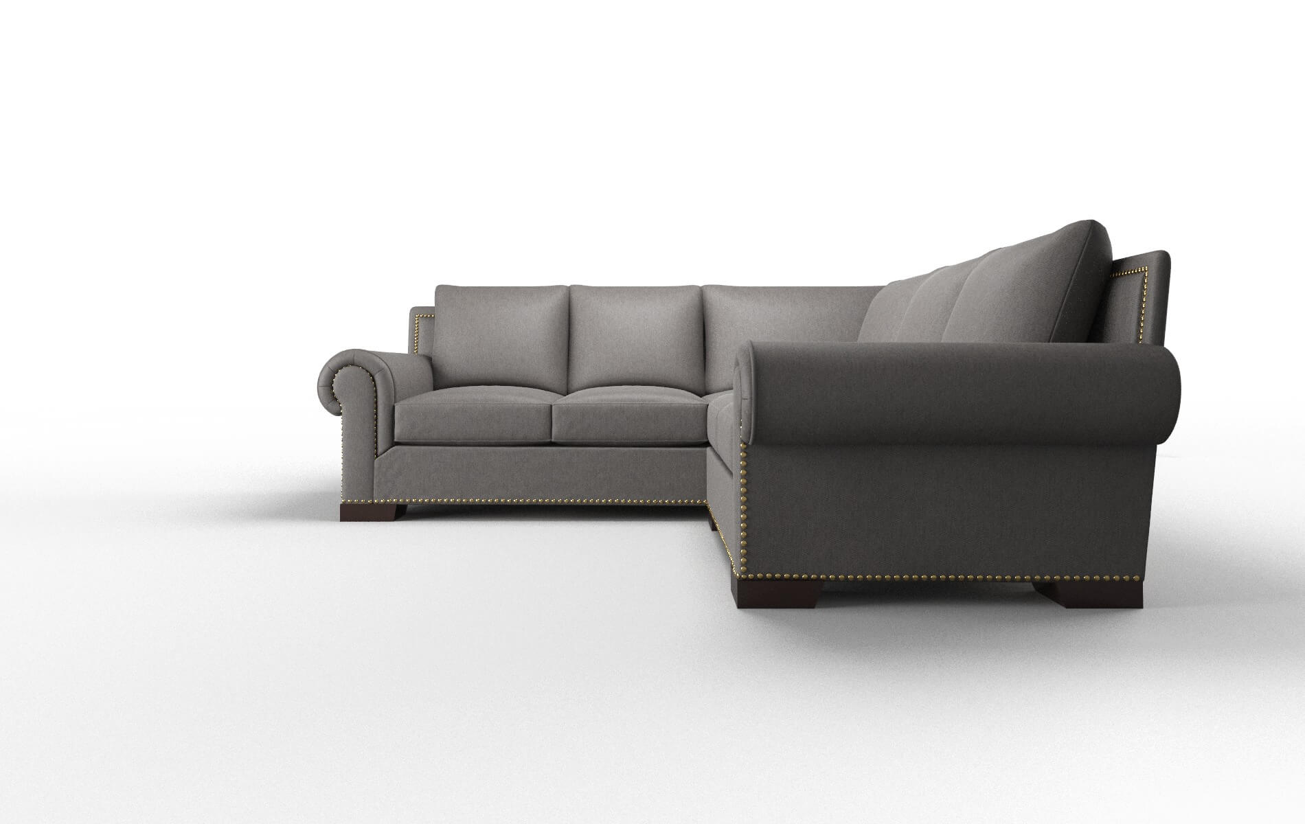 James Cosmo Charcoal Sectional espresso legs 5