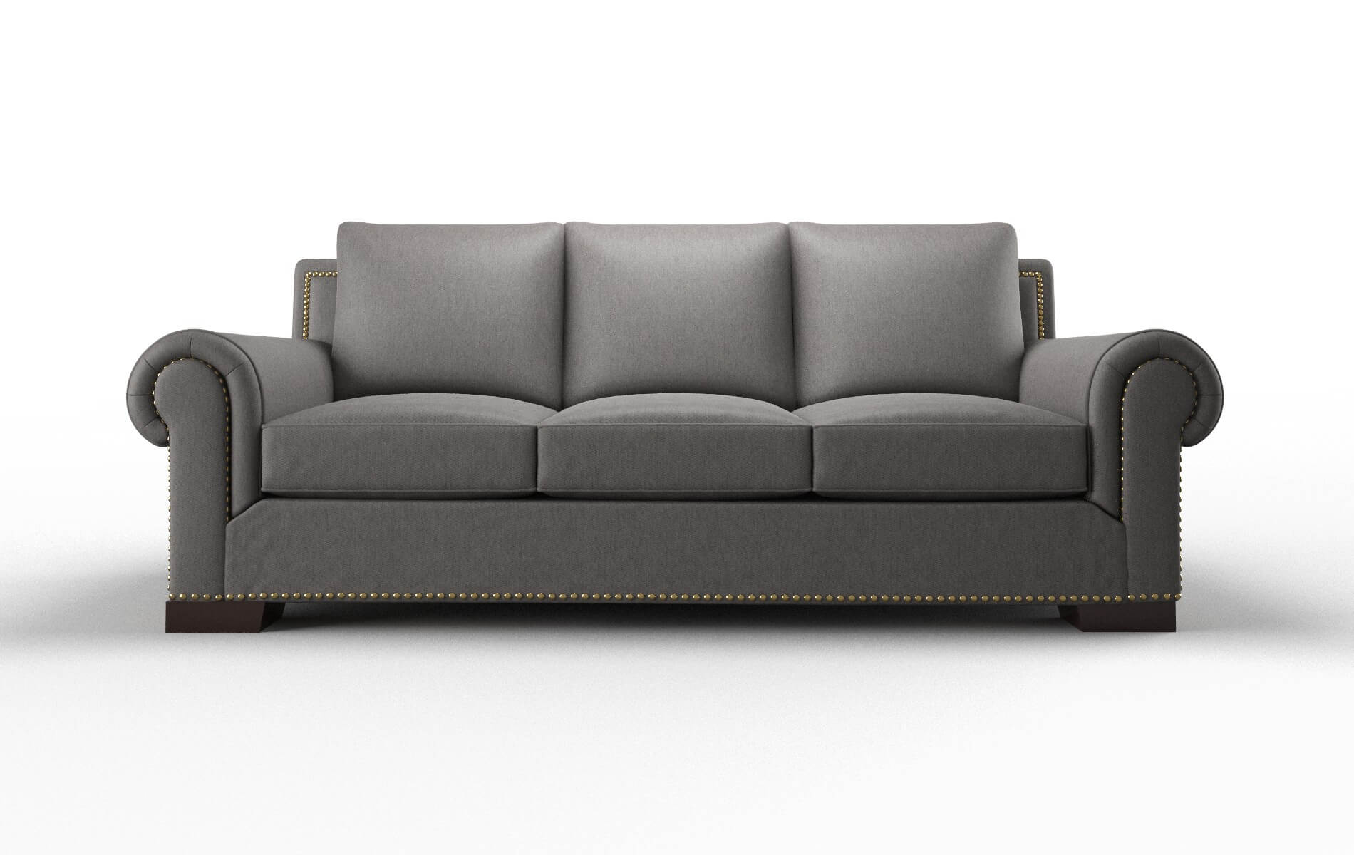 James Cosmo charcoal Sofa Espresso Legs  1