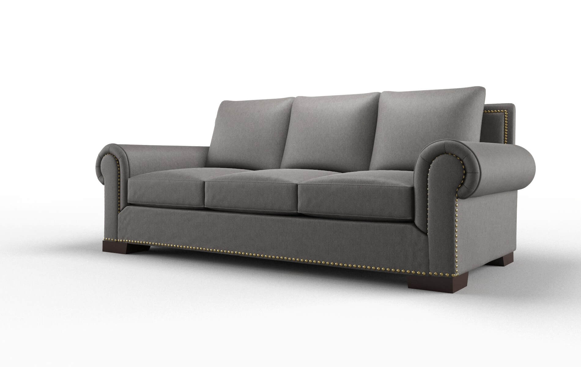 James Cosmo Charcoal Sofa espresso legs 4