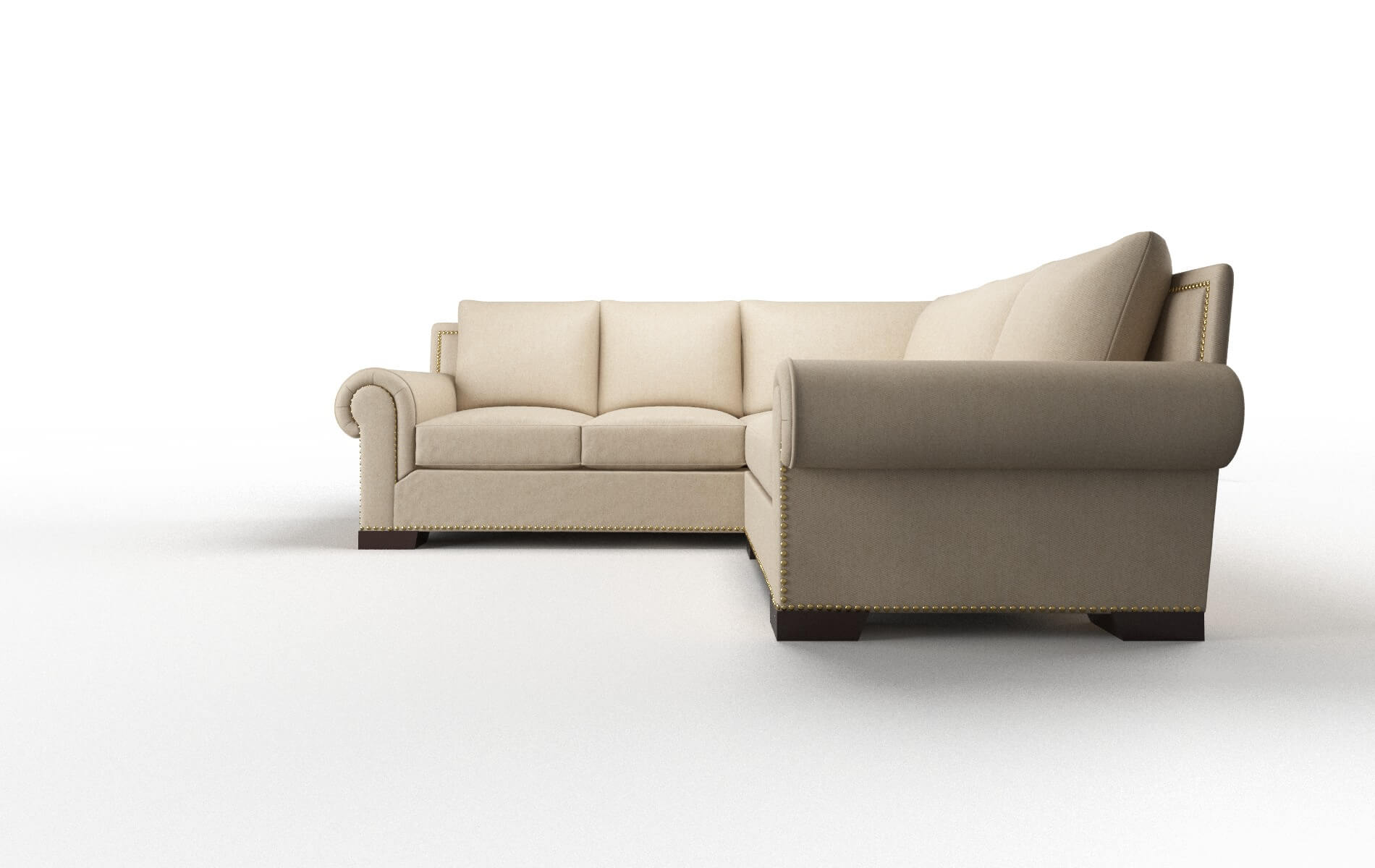 James Cosmo Fawn Sectional espresso legs 5