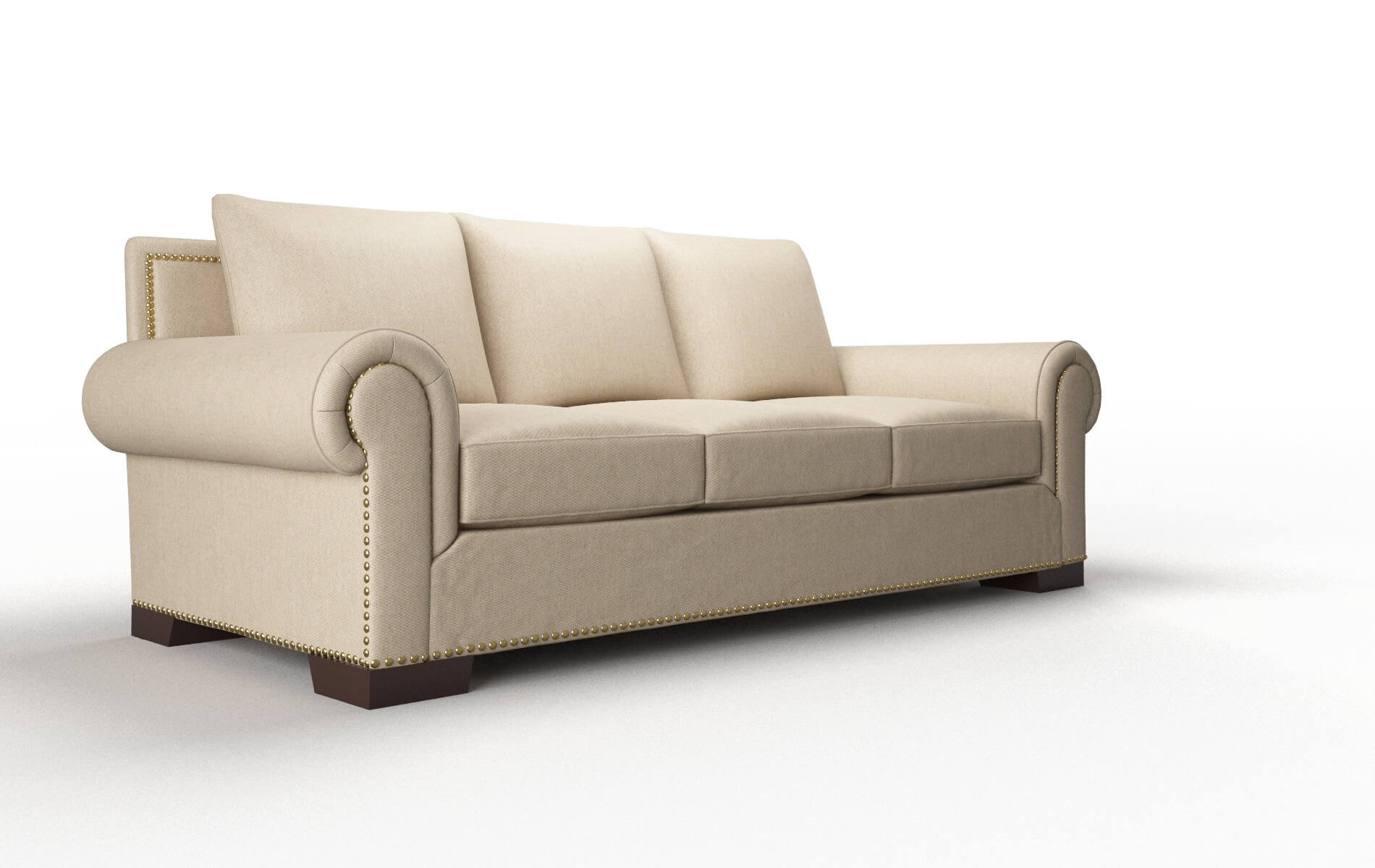 James Cosmo Fawn Sofa espresso legs 2