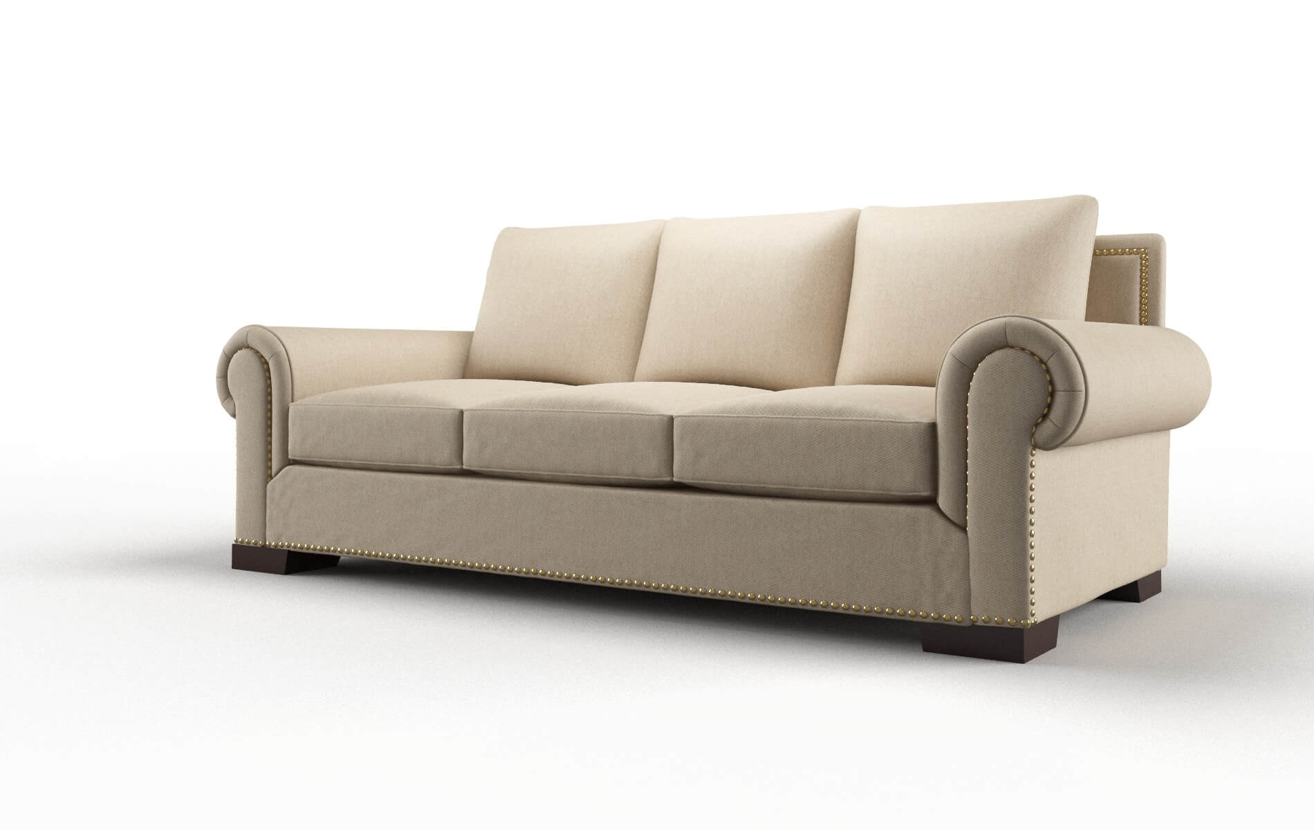 James Cosmo Fawn Sofa espresso legs 4