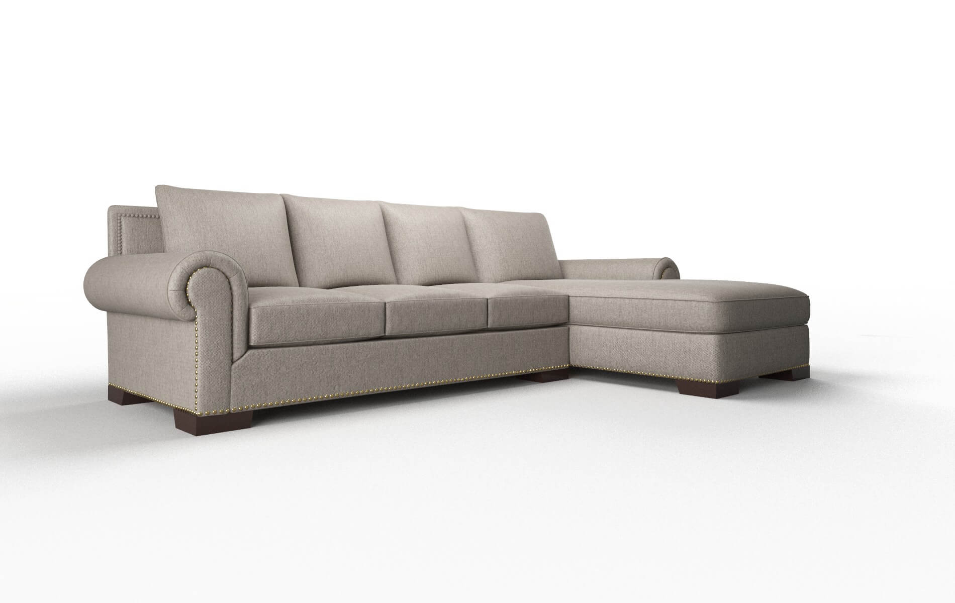 James Cosmo Taupe Panel espresso legs 2