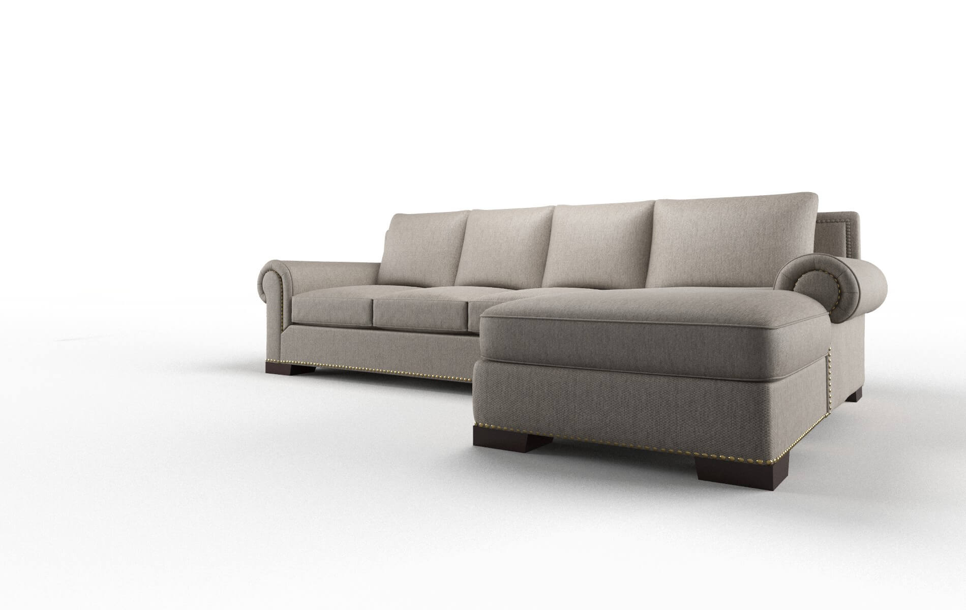 James Cosmo Taupe Panel espresso legs 4