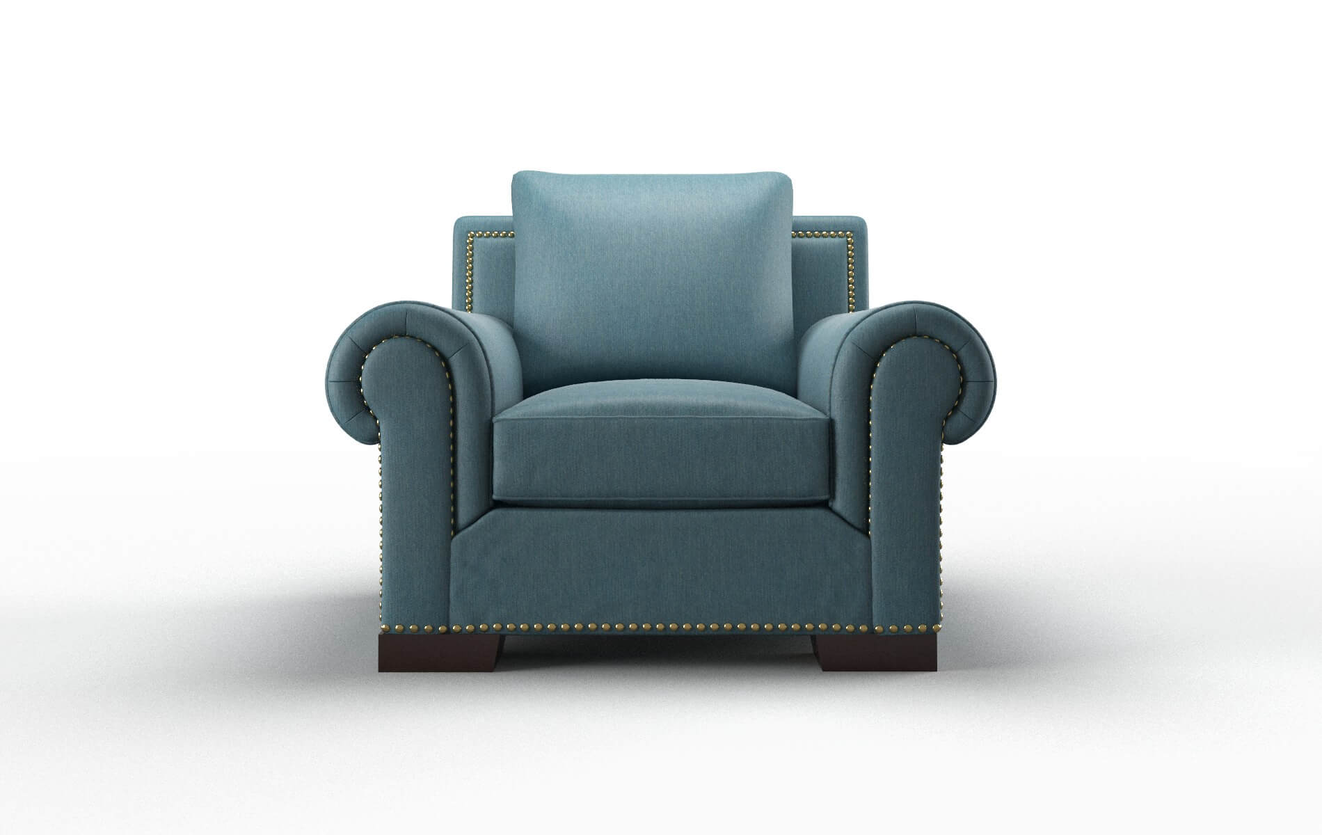 James Cosmo Teal Chair espresso legs 1