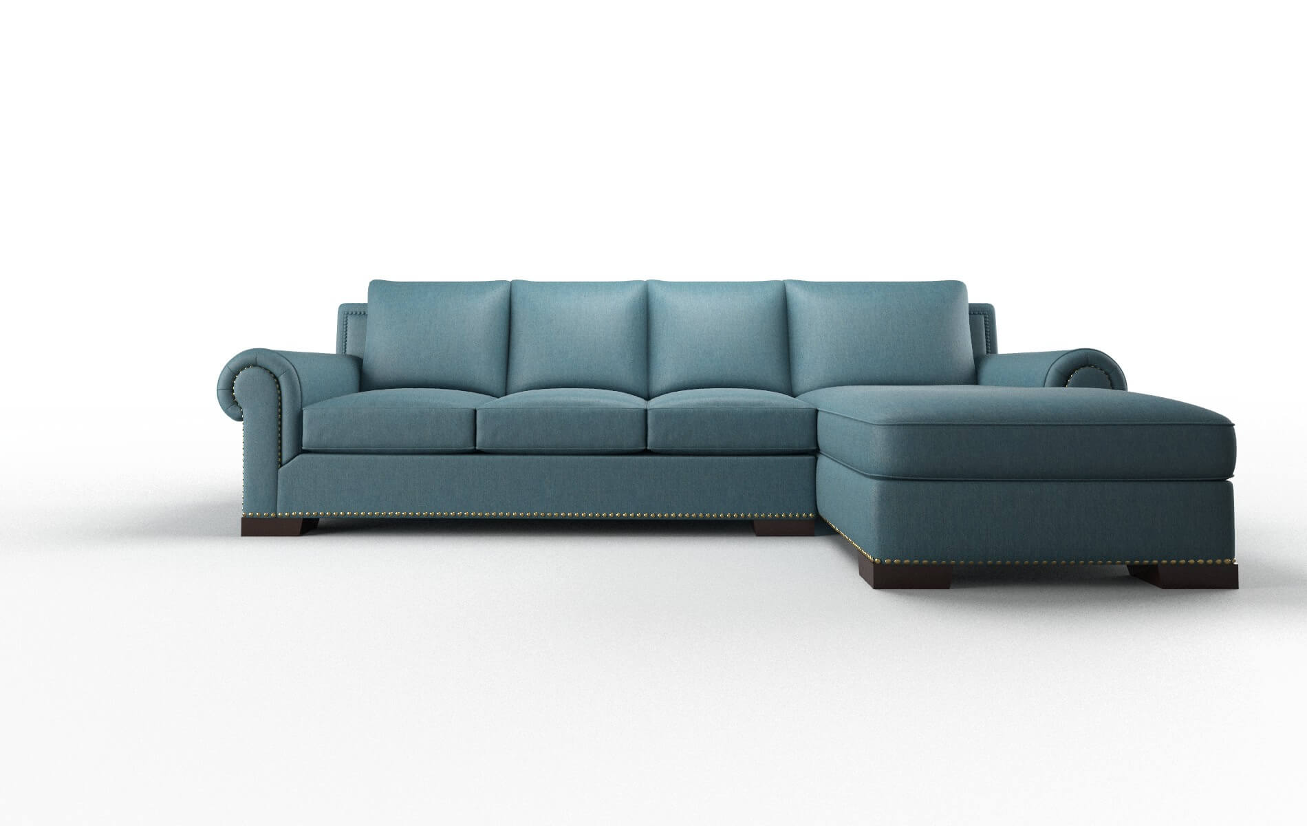 James Cosmo Teal Panel espresso legs 1