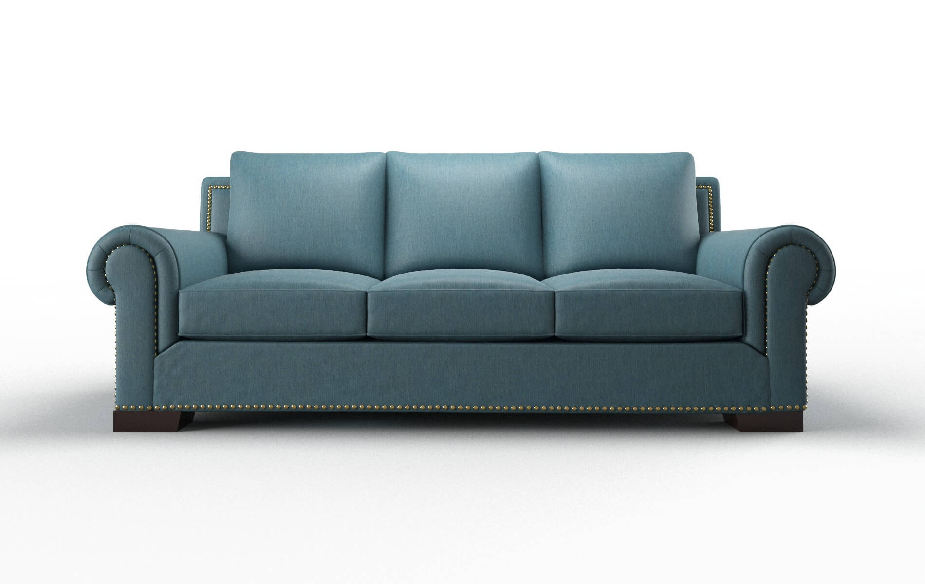 James Cosmo Teal Sofa espresso legs 1