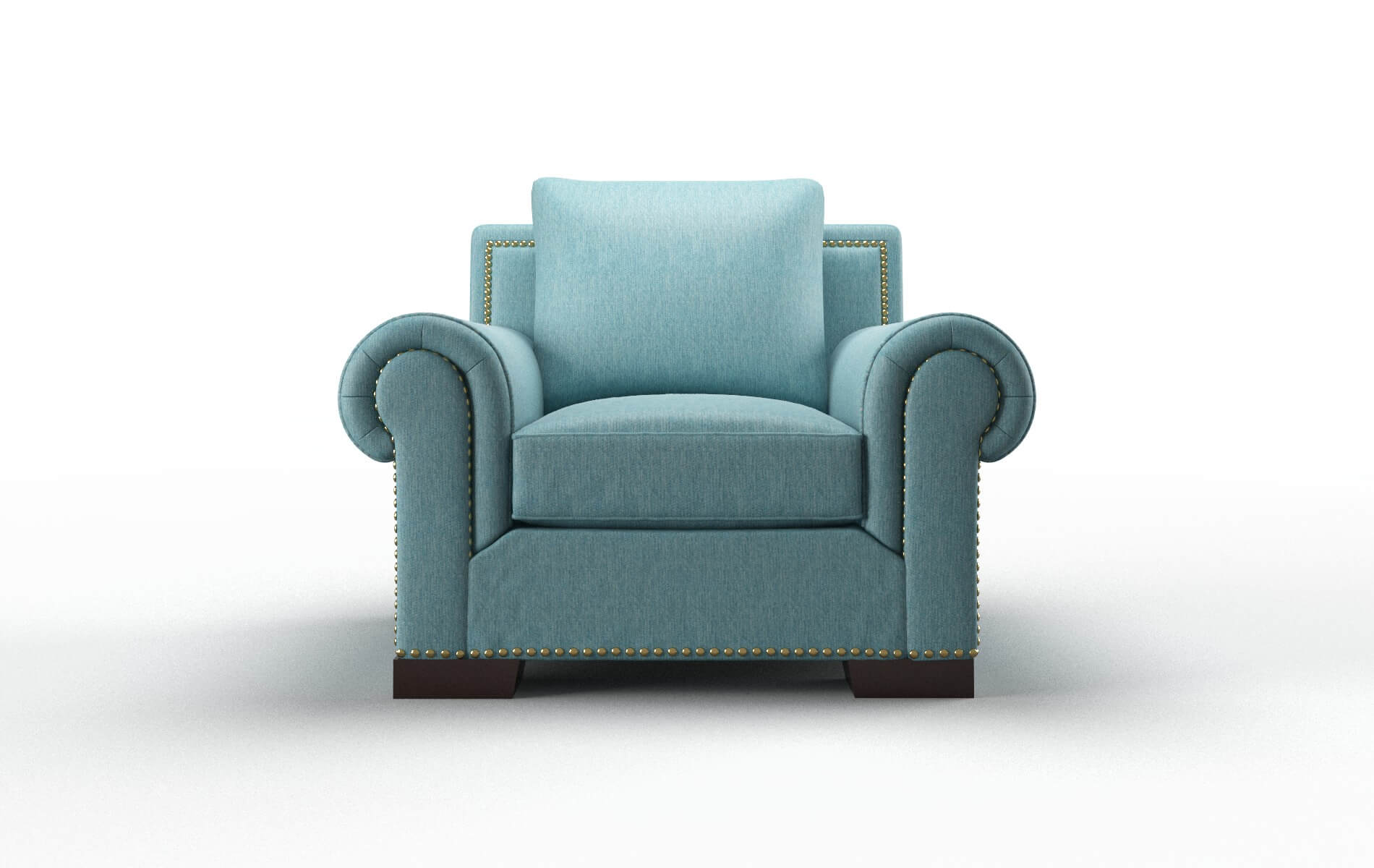 James Cosmo Turquoise Chair espresso legs 1