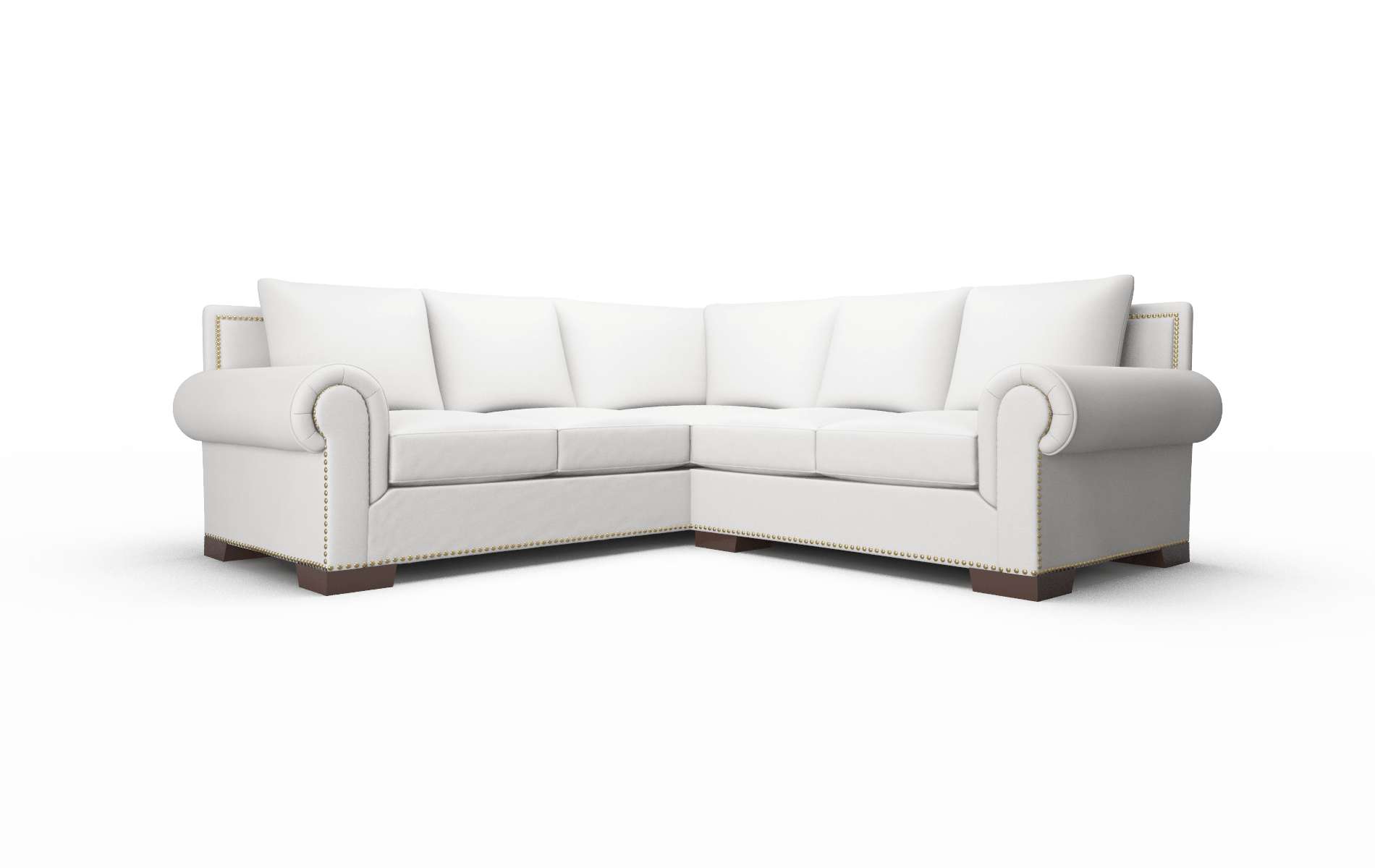 James Dawson Platinum Sectional espresso legs 1