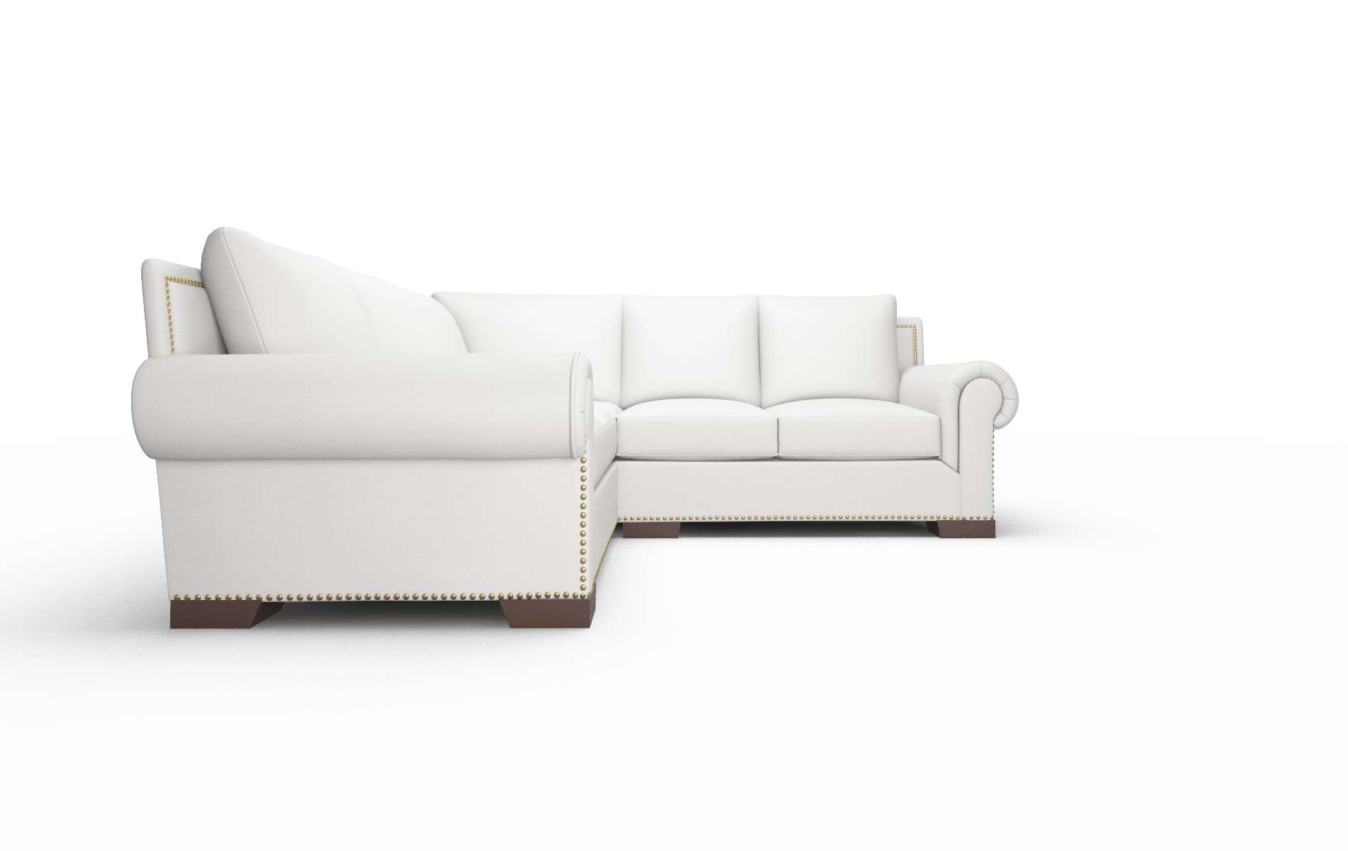 James Dawson Platinum Sectional espresso legs 2