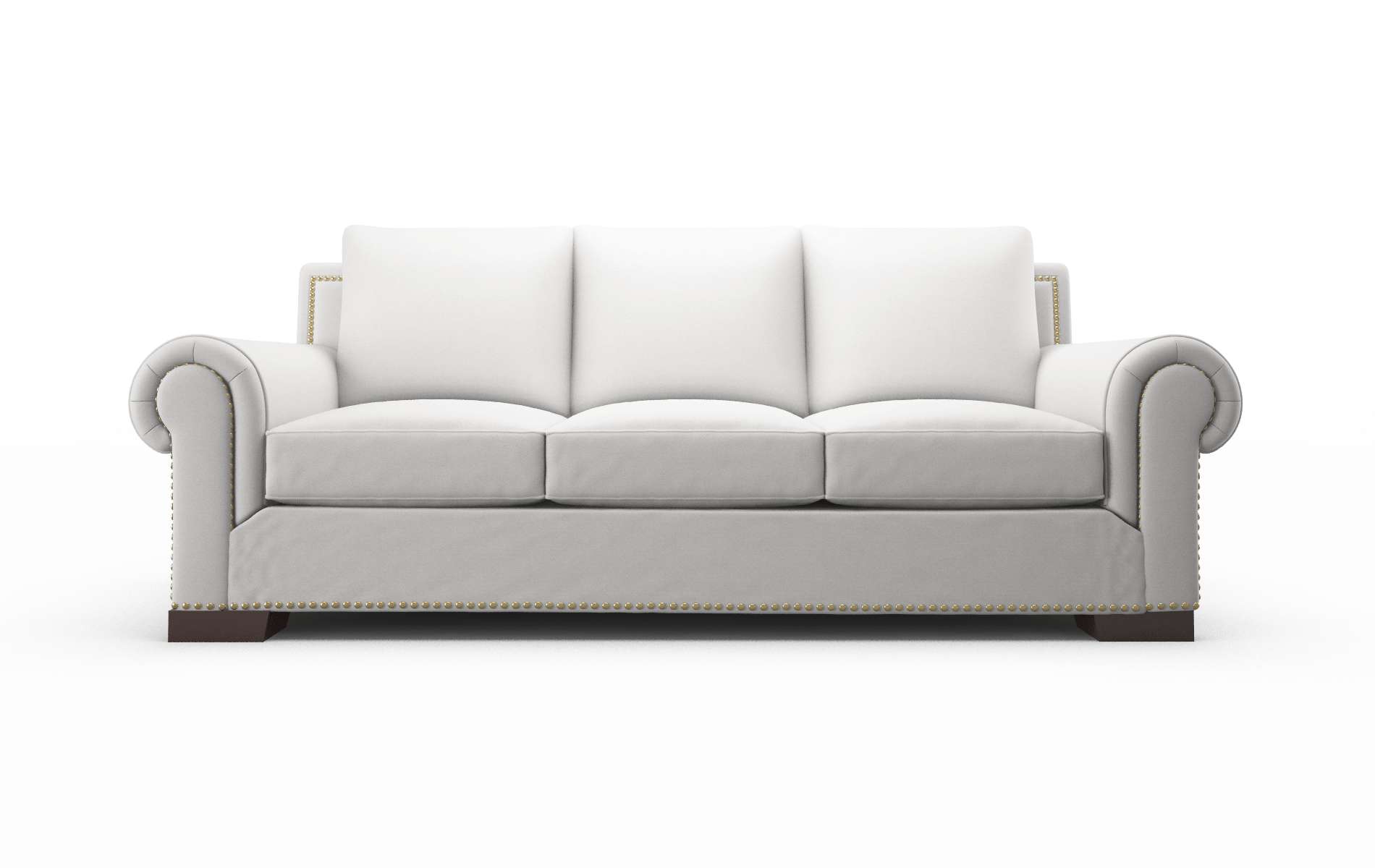 James Dawson Platinum Sofa espresso legs 1