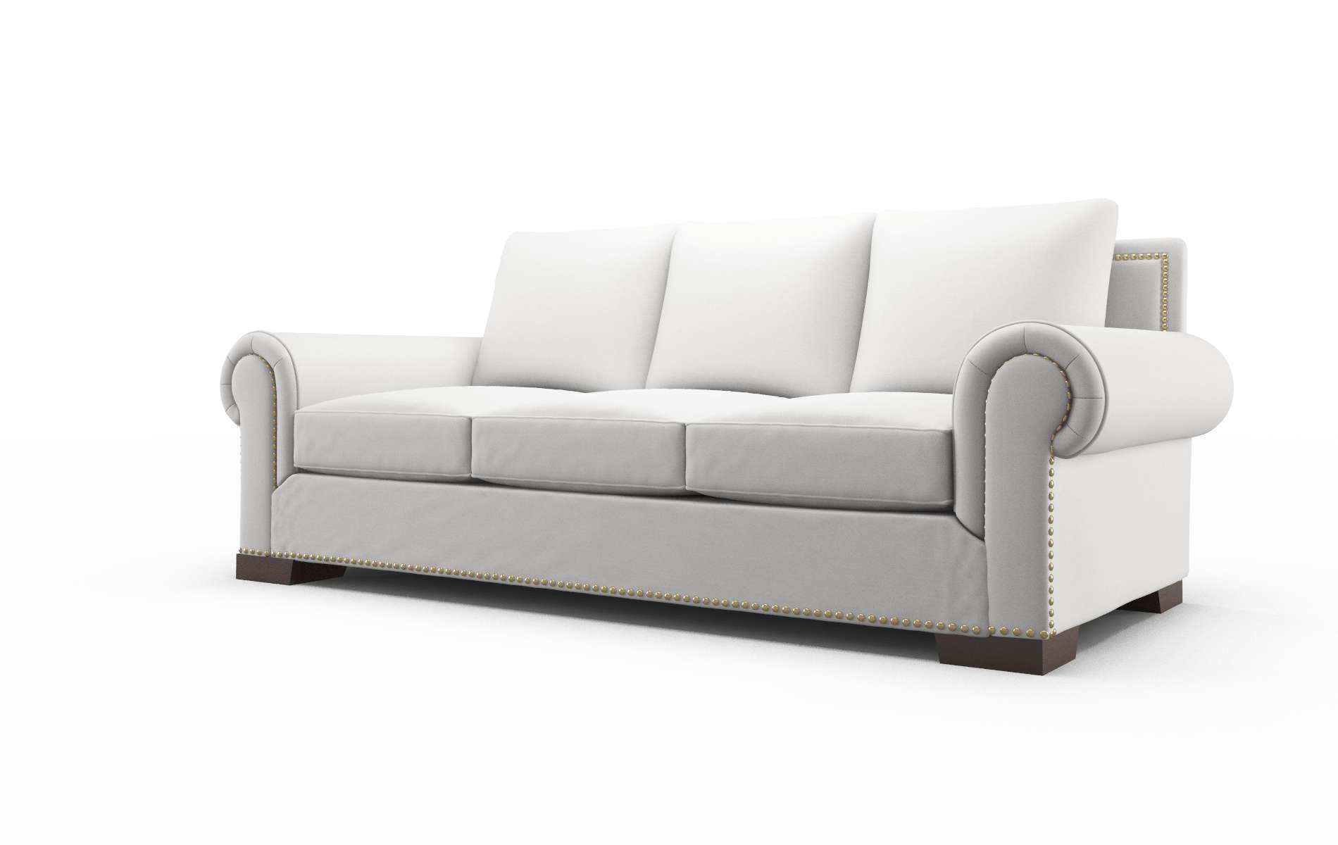 James Dawson Platinum Sofa espresso legs 4