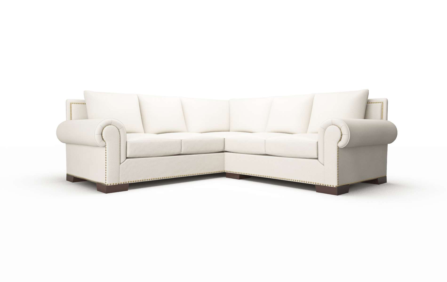 James Dawson Sand Sectional espresso legs 1