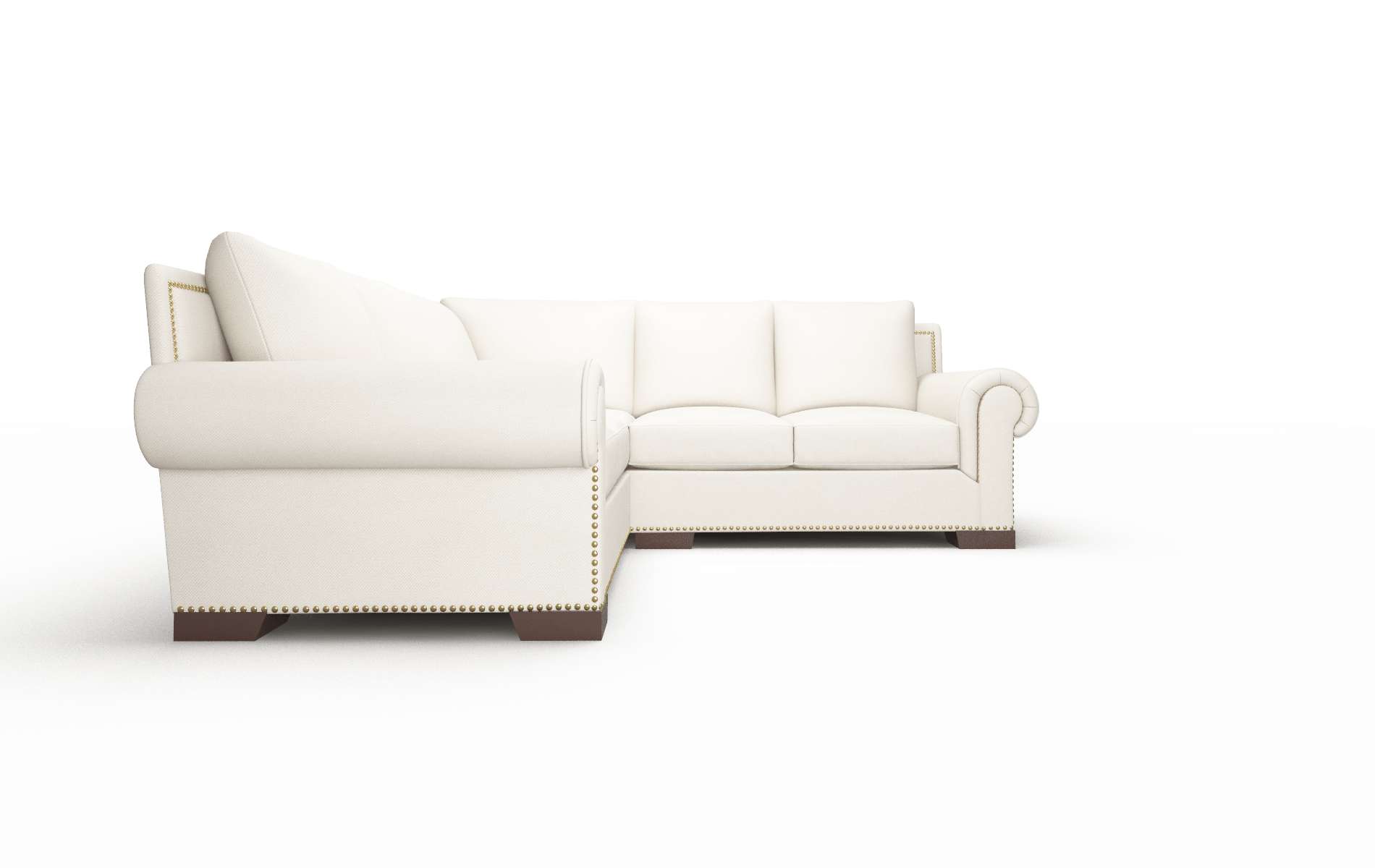 James Dawson Sand Sectional espresso legs 2