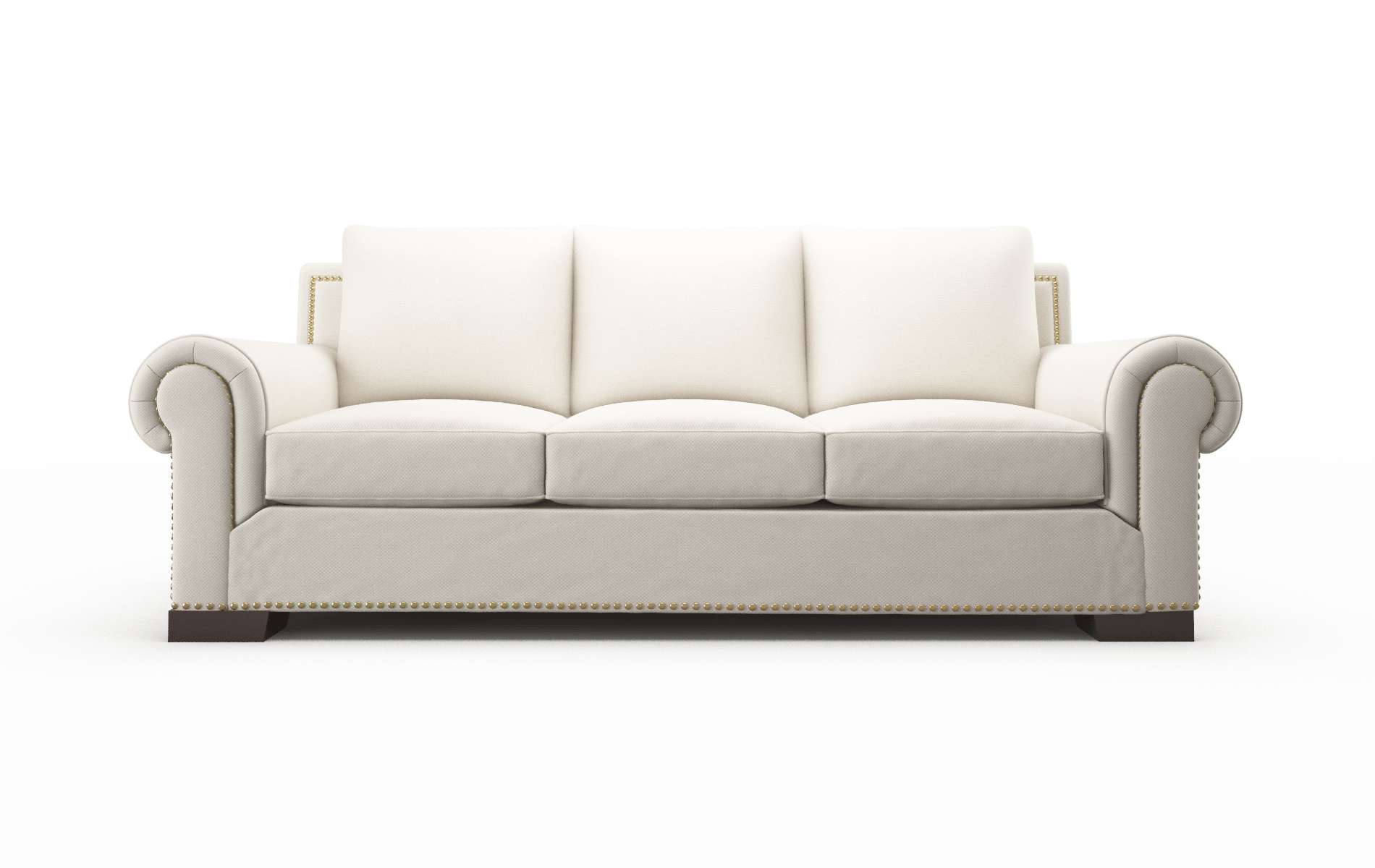 James Dawson Sand Sofa espresso legs 1