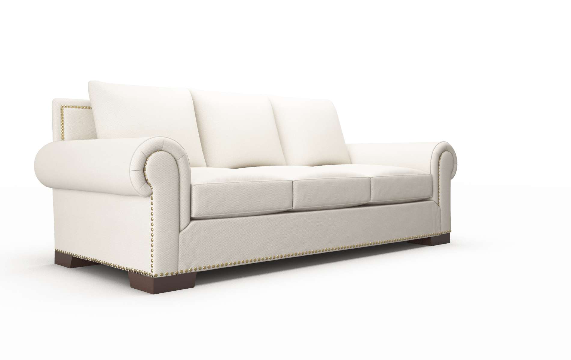 James Dawson Sand Sofa espresso legs 2