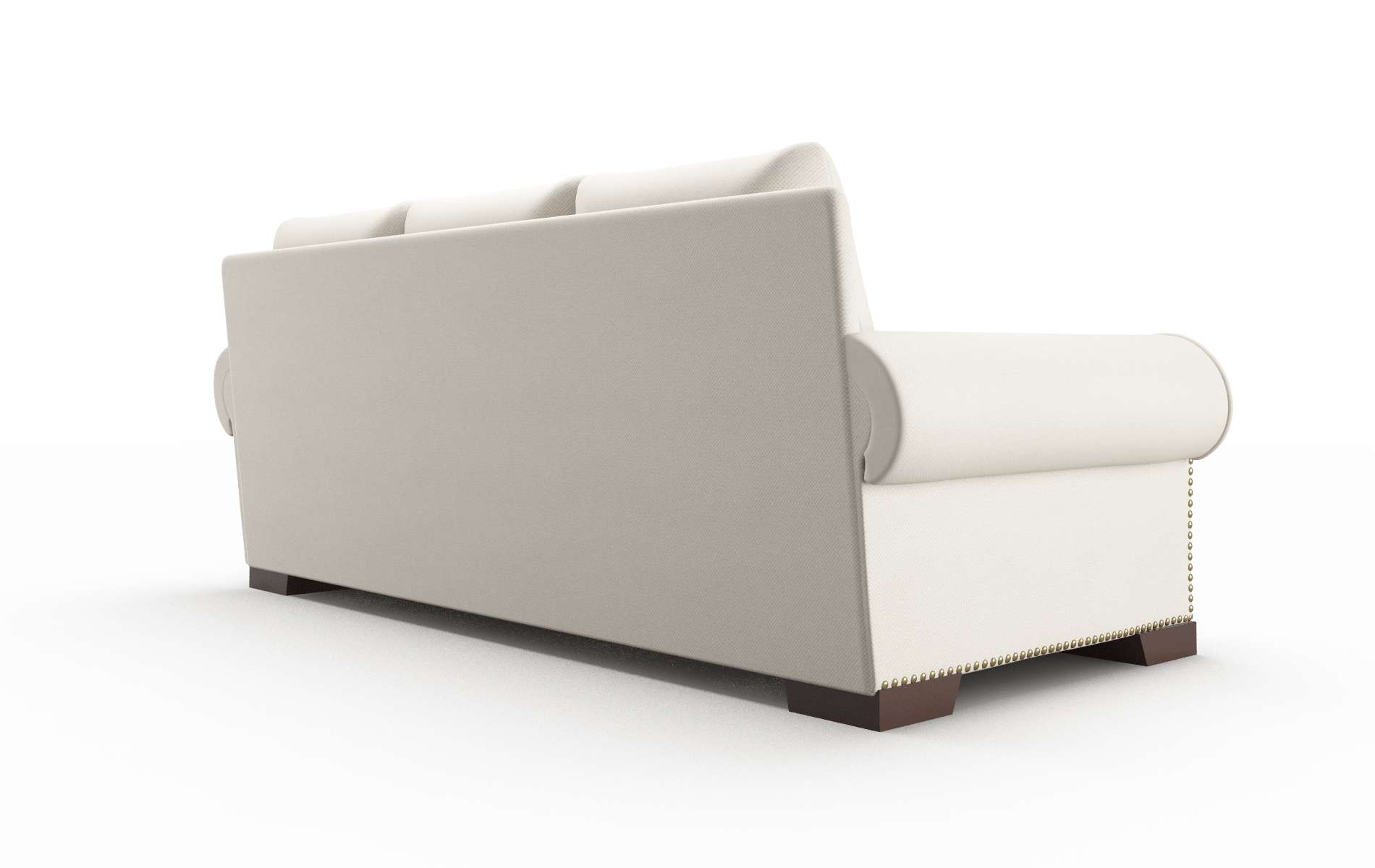 James Dawson Sand Sofa espresso legs 5