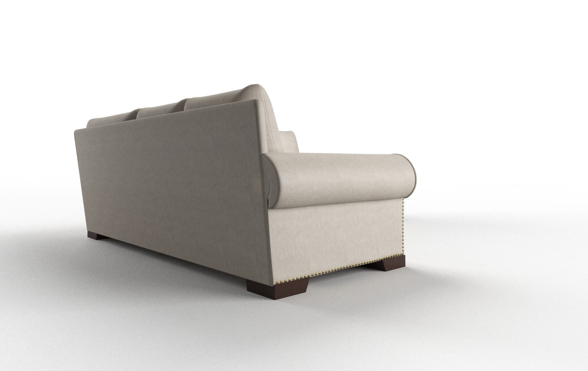 James Derby Linen Sectional espresso legs 3