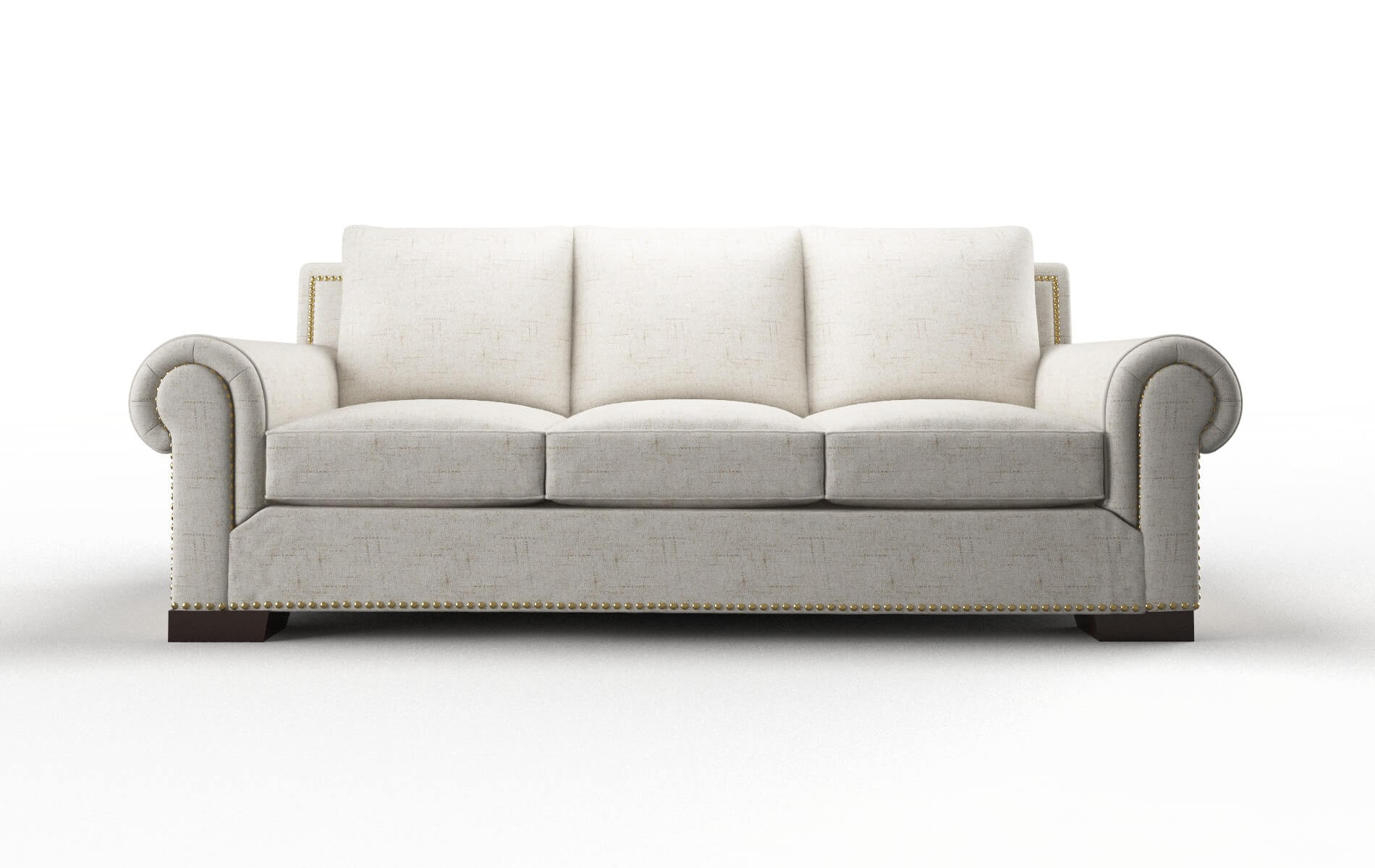 James Derby Taupe Sofa espresso legs 1