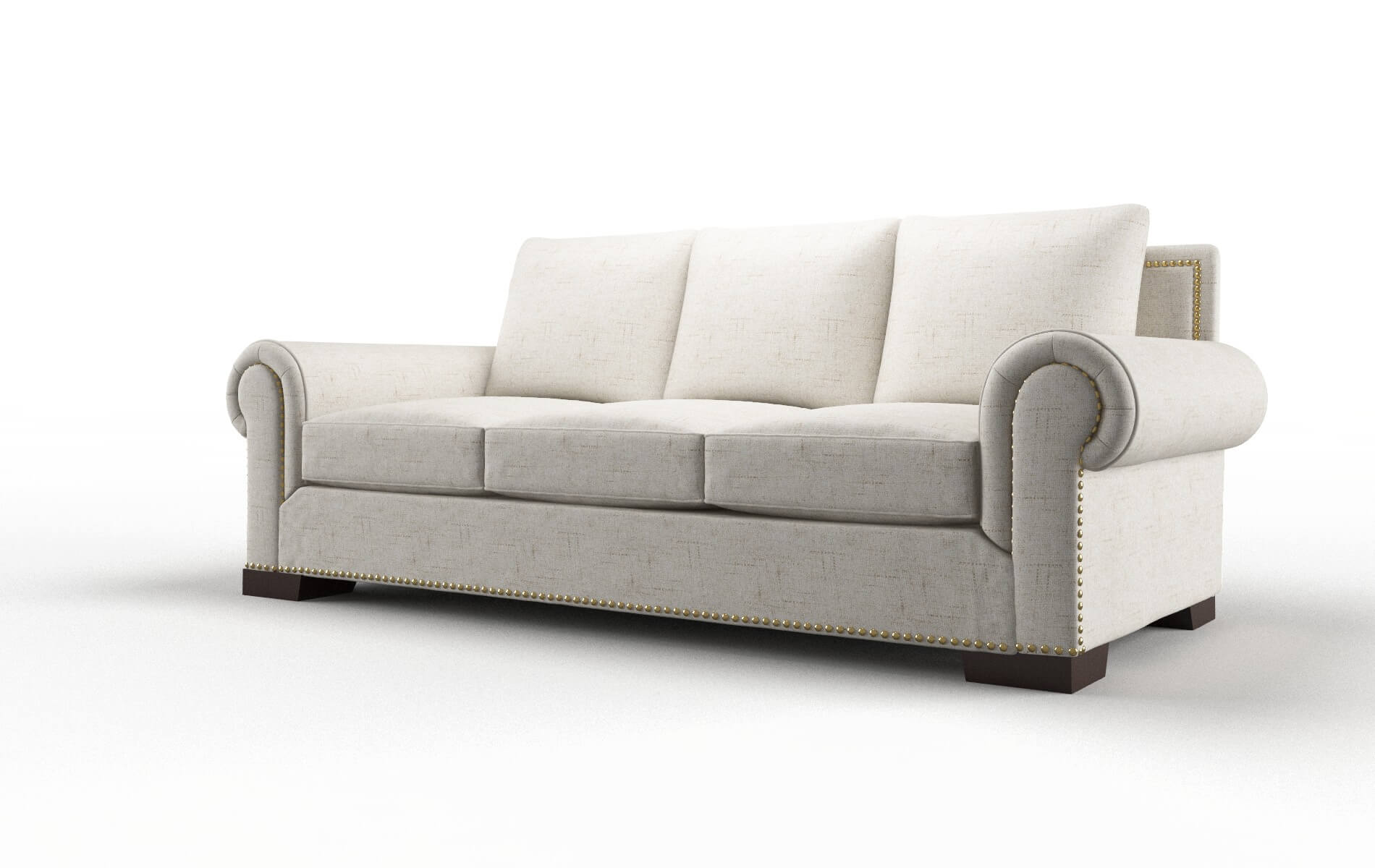 James Derby Taupe Sofa espresso legs 4