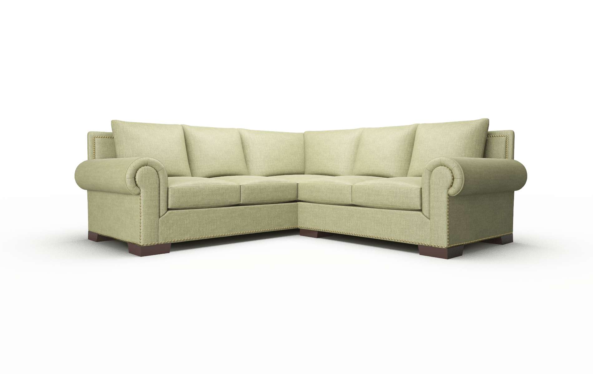 James Durham Lime Sectional espresso legs 1