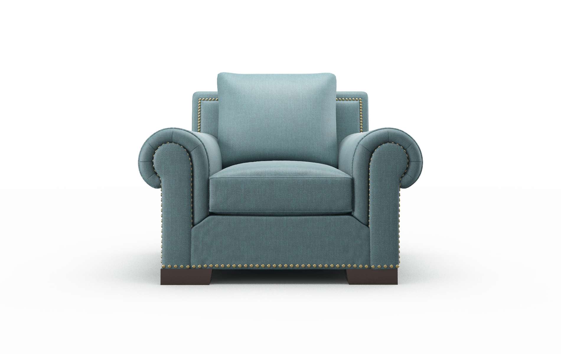 James Elliot Teal chair espresso legs