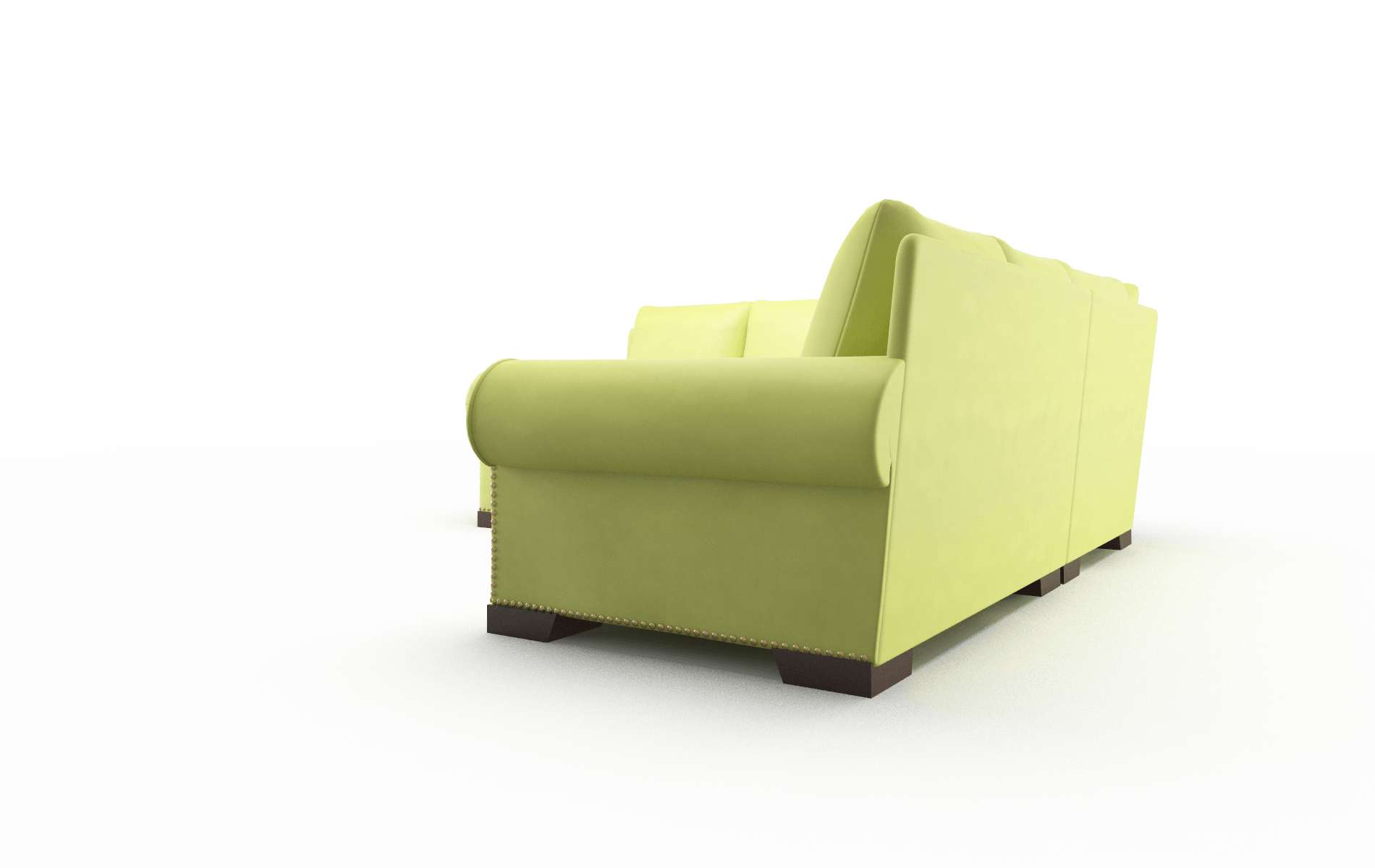 James Hathaway Apple Sectional espresso legs 4