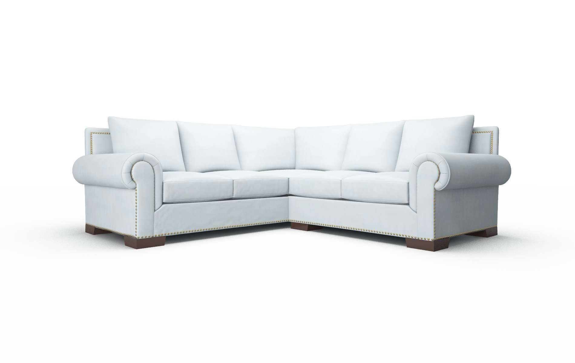 James Hathaway Aqua Sectional espresso legs 1