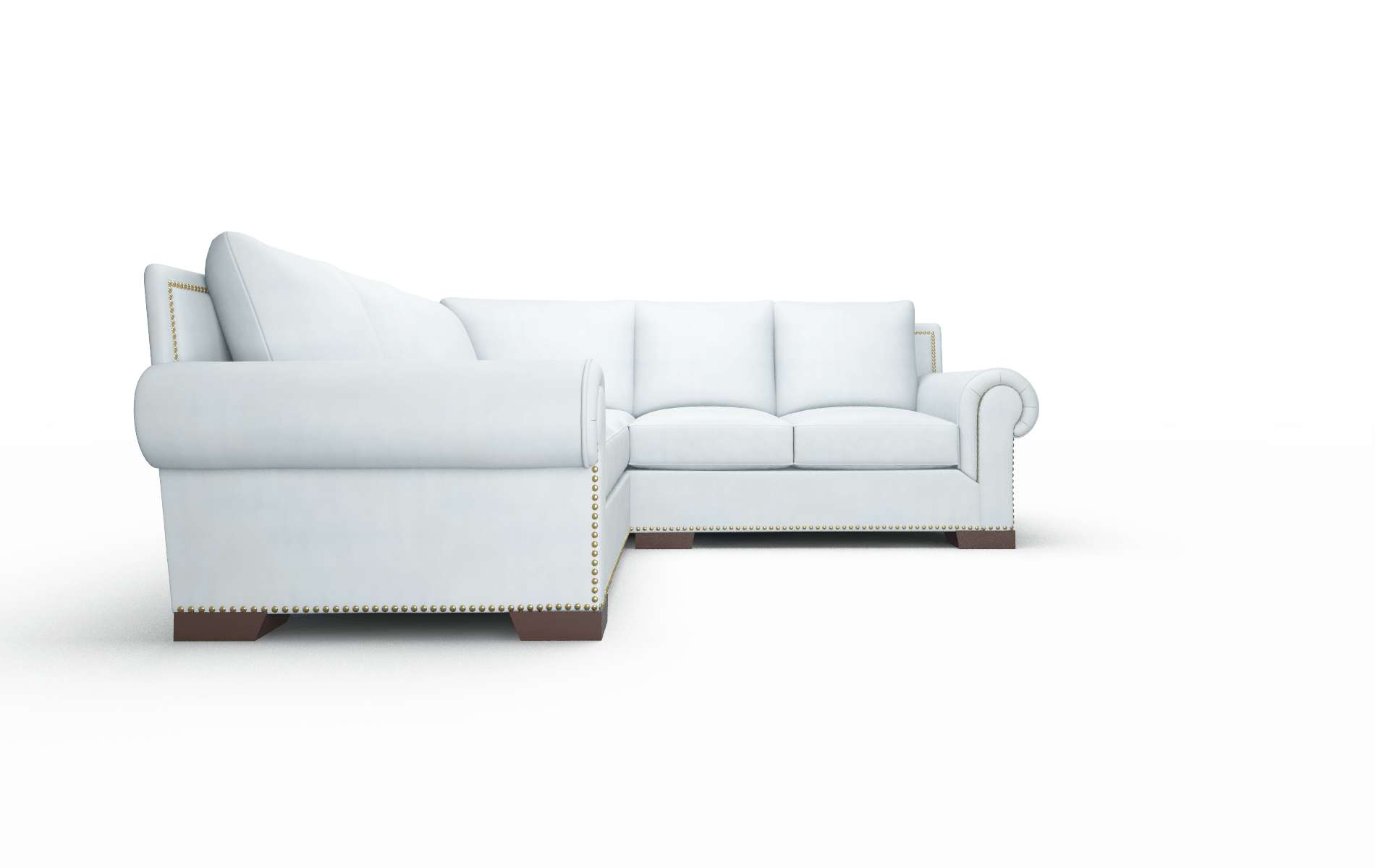James Hathaway Aqua Sectional espresso legs 2