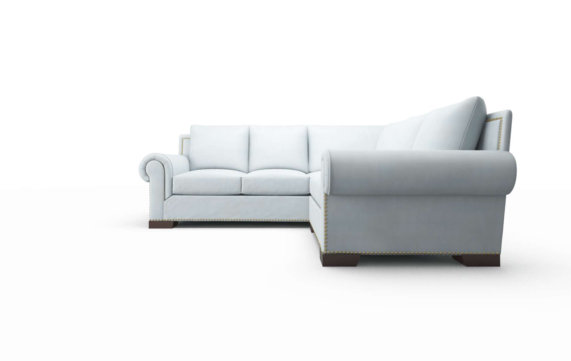 James Hathaway Aqua Sectional espresso legs 5