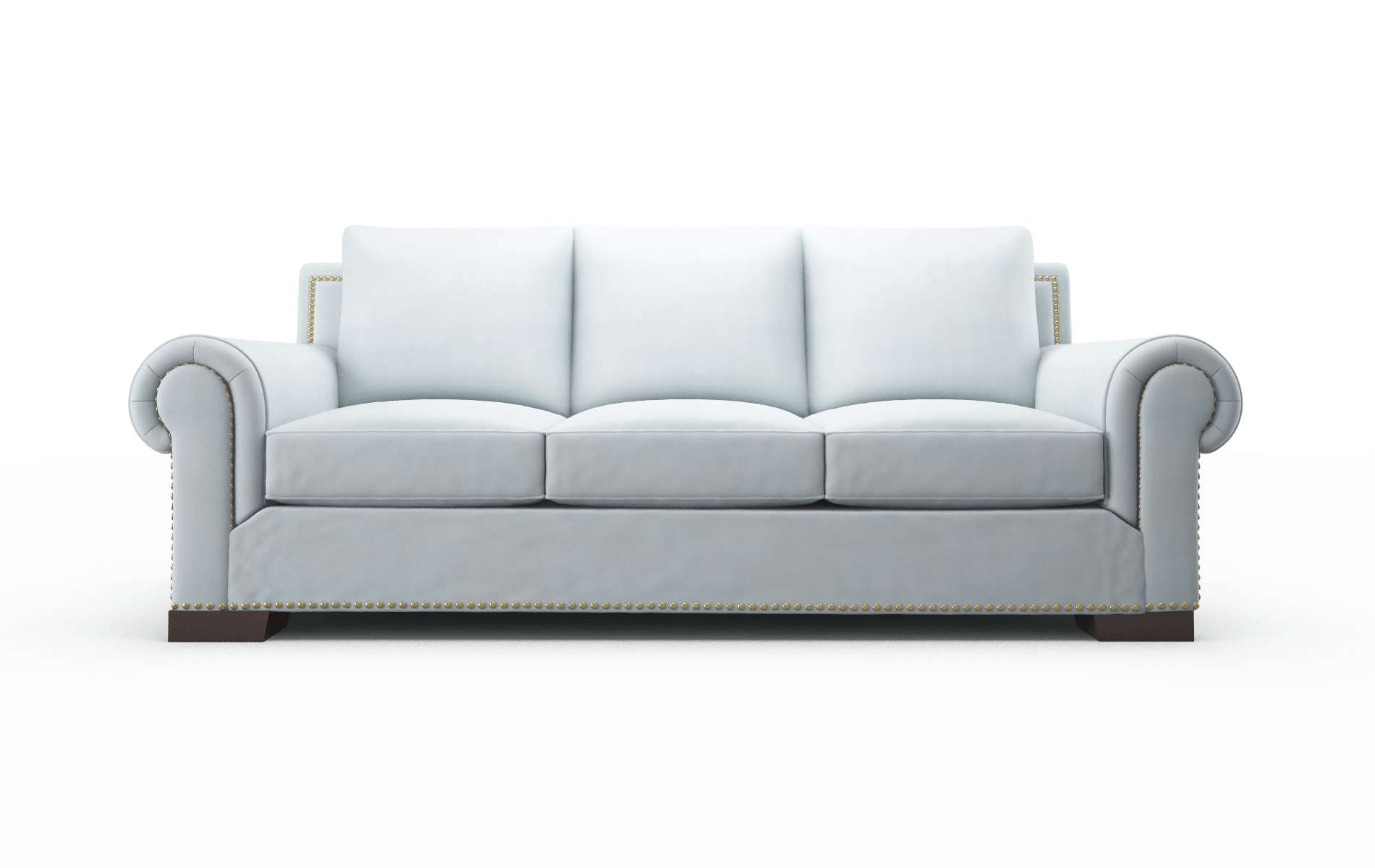 James Hathaway Aqua Sofa espresso legs 1