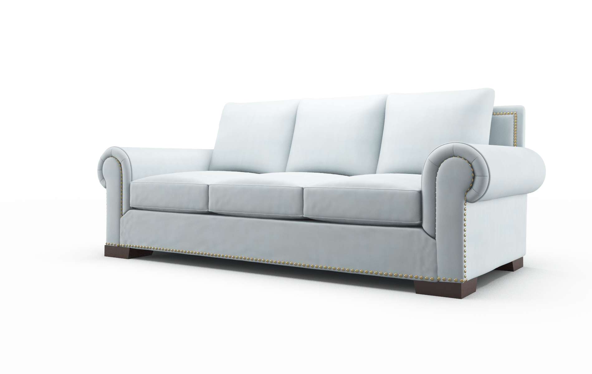 James Hathaway Aqua Sofa espresso legs 4