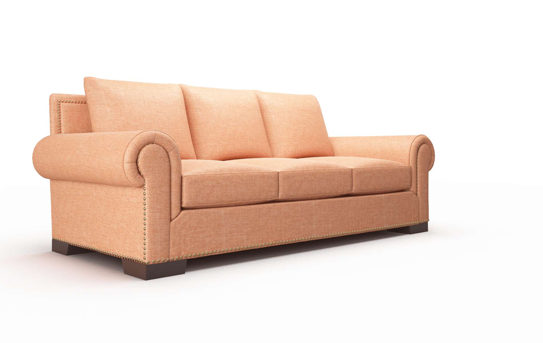 James Hepburn Appricot Sofa espresso legs 2