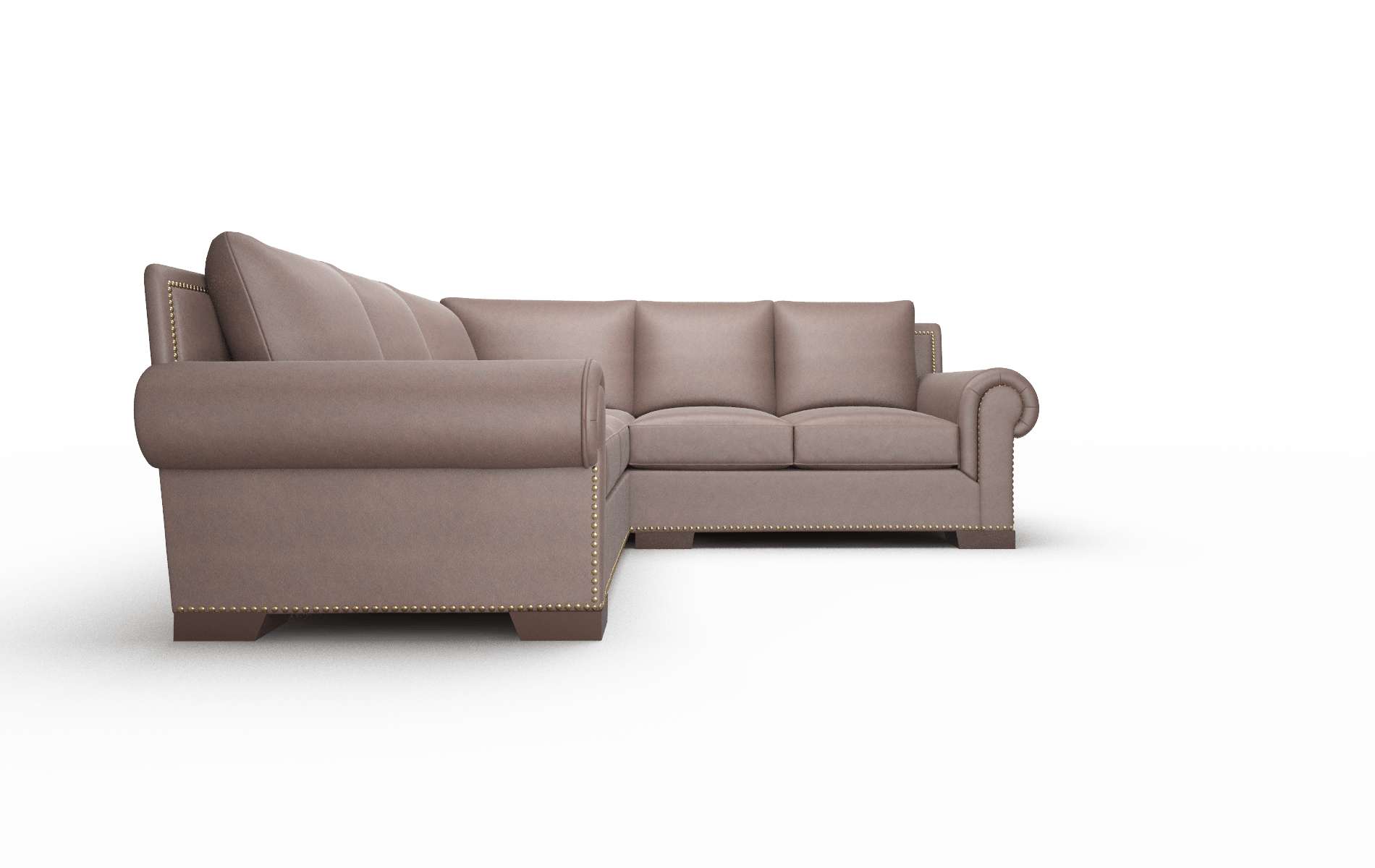 James Insight Cafe Sectional espresso legs 2