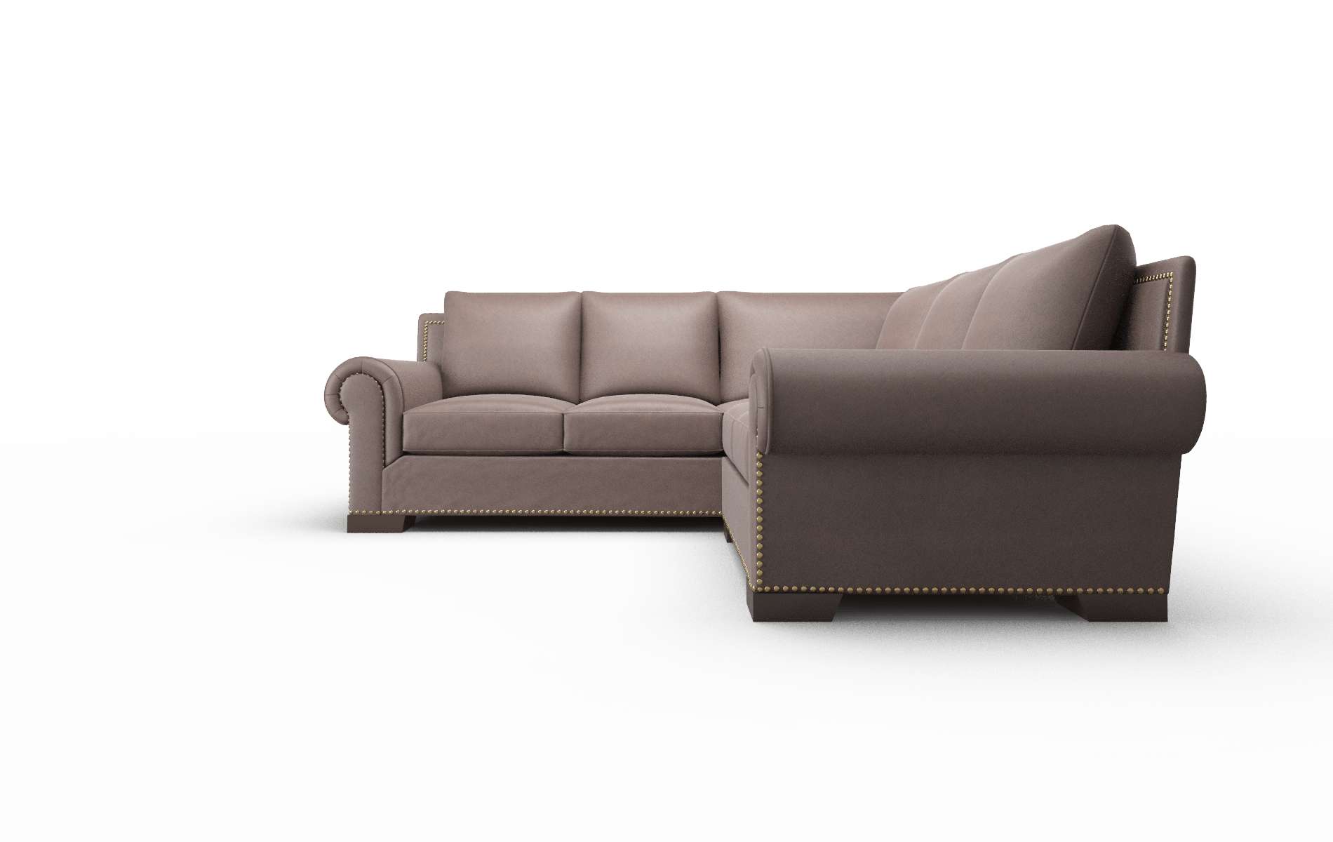 James Insight Cafe Sectional espresso legs 5