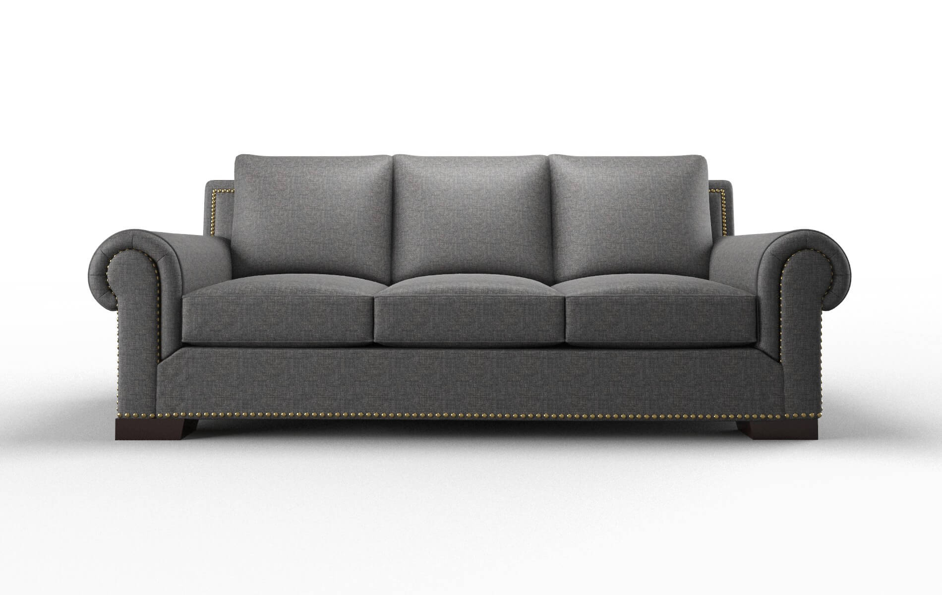 James Insight Charcoal Sofa espresso legs 1