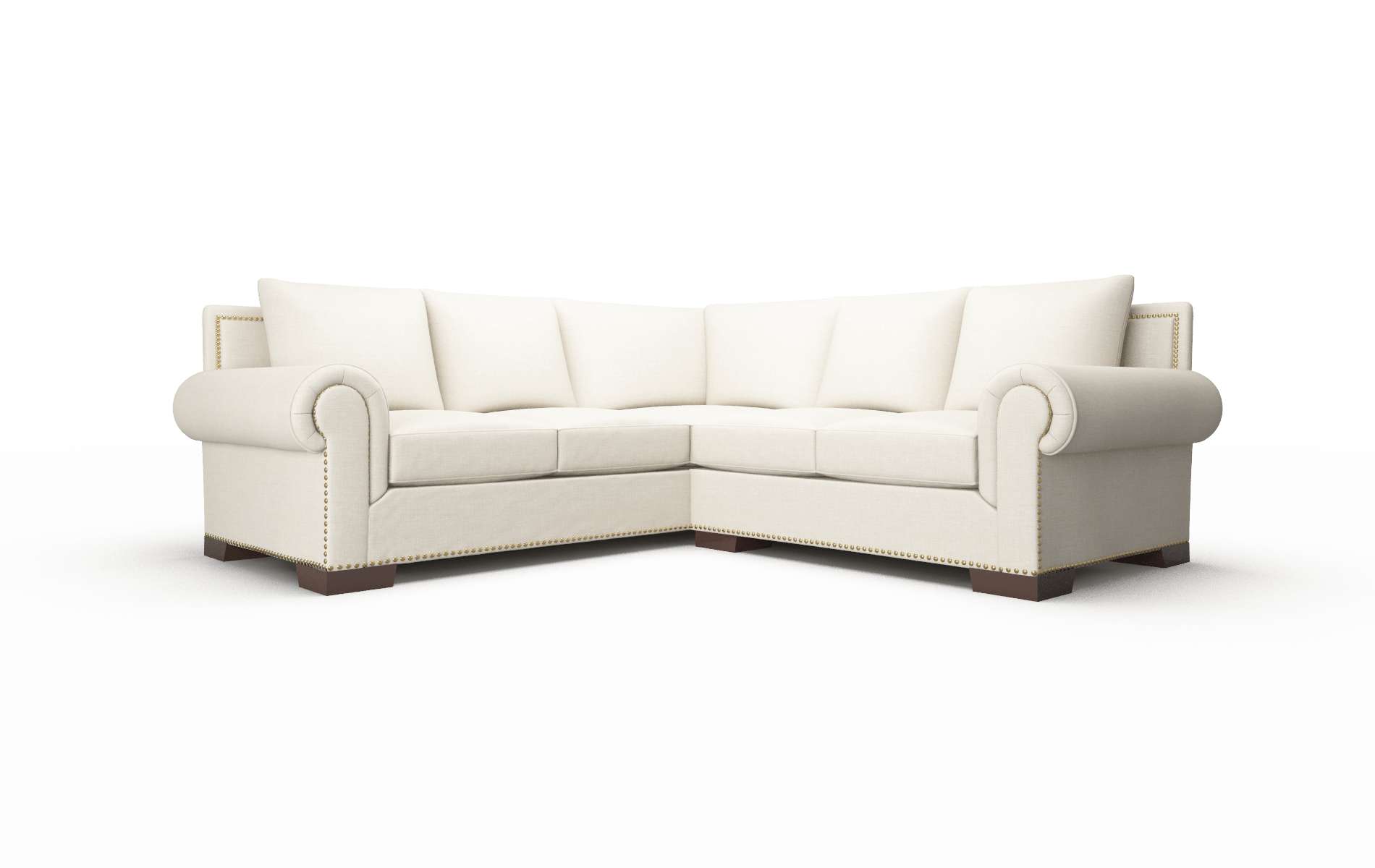 James Keylargo Almond Sectional espresso legs 1