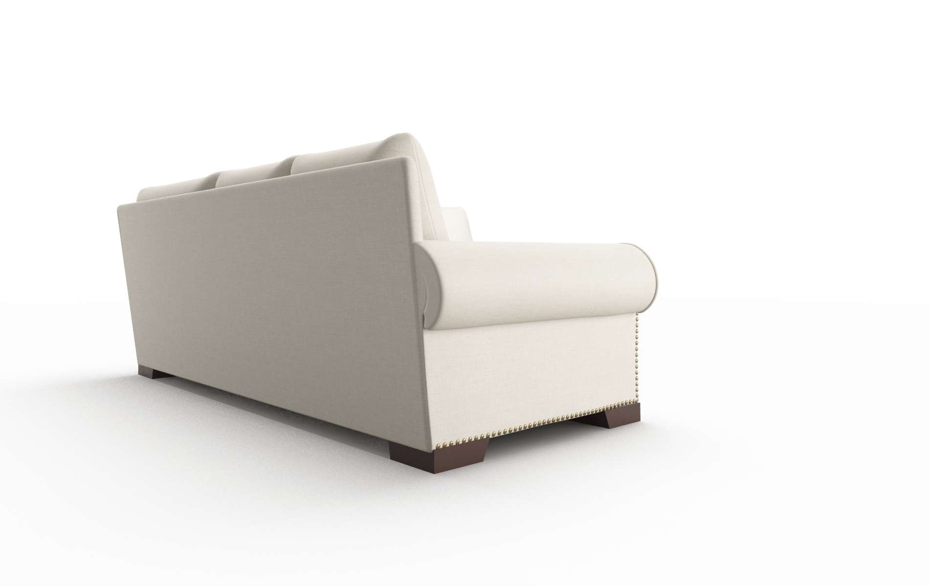 James Keylargo Almond Sectional espresso legs 3