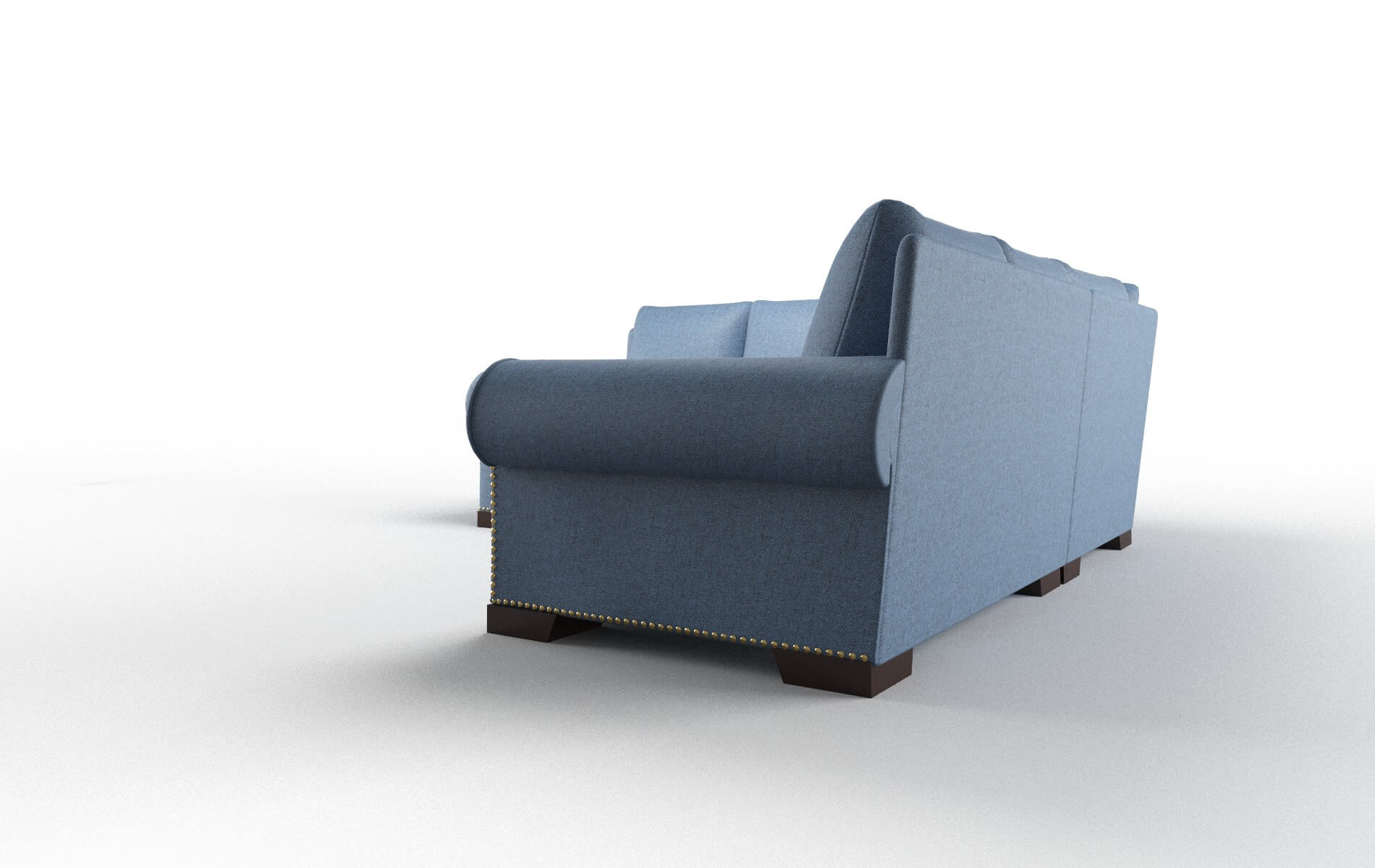 James Leslie Indigo Sectional espresso legs 4