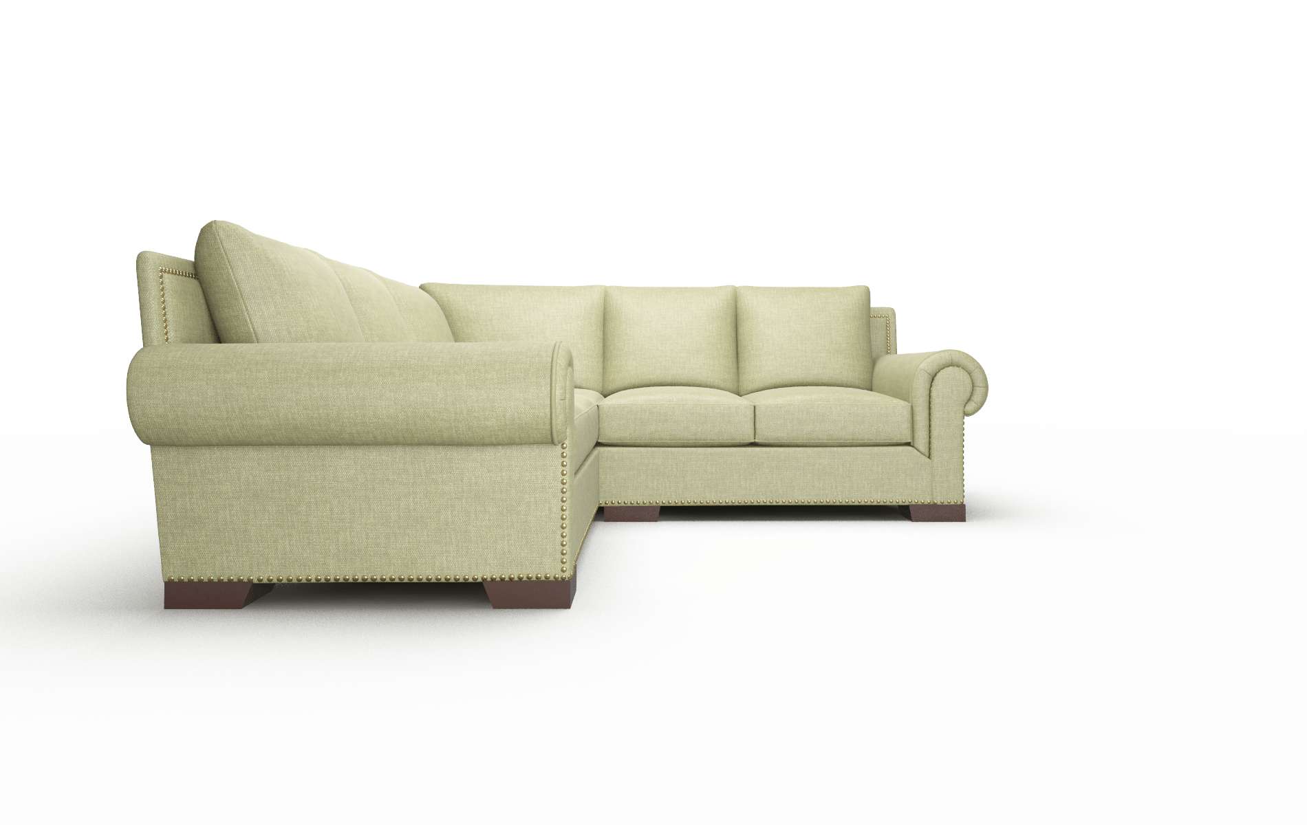 James Leslie Lawn Sectional espresso legs 2