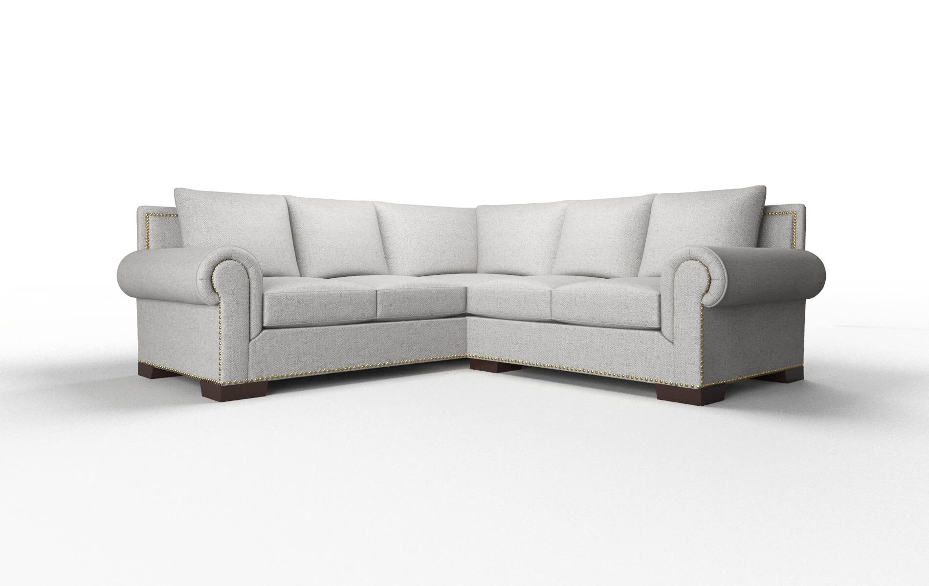 James Malibu dove Sectional Espresso Legs  1