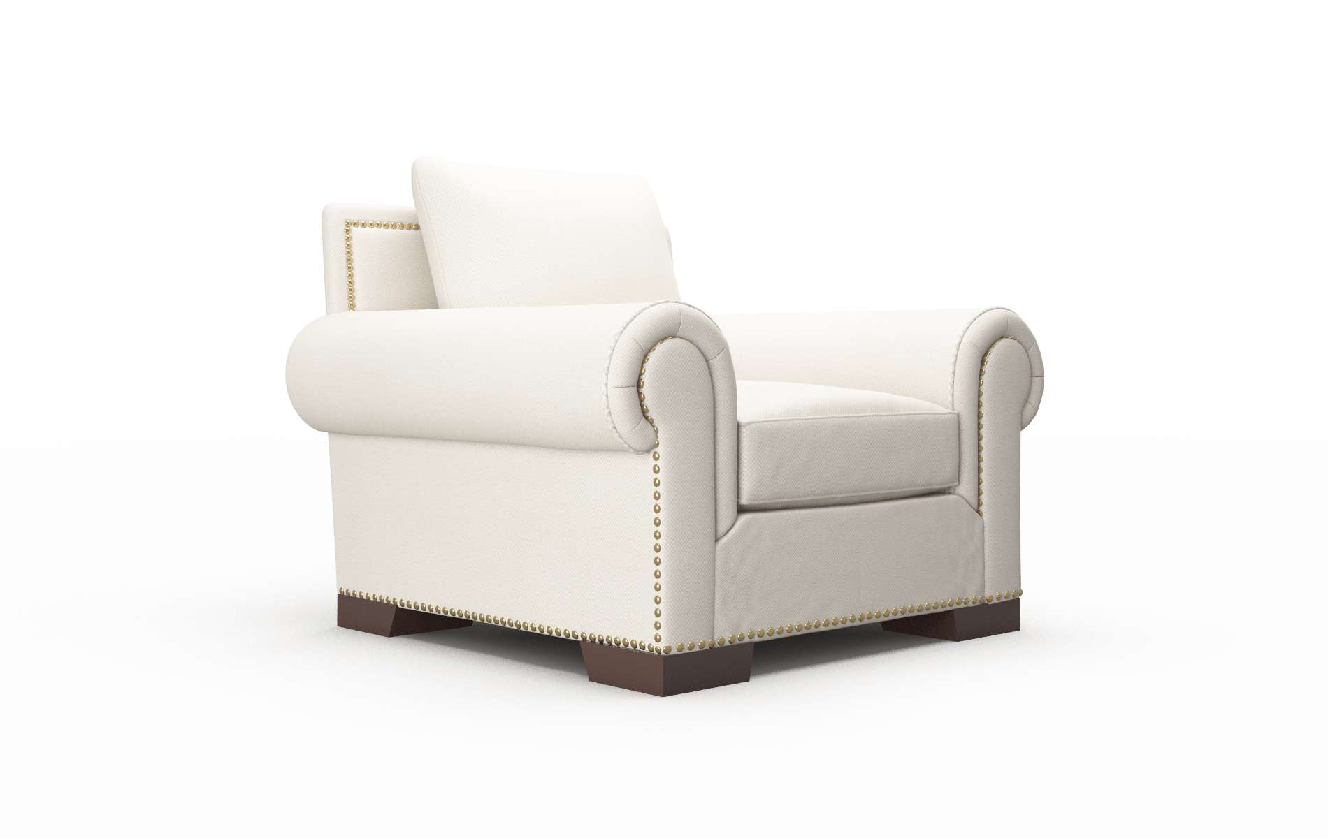 James Malibu Linen Chair espresso legs 2