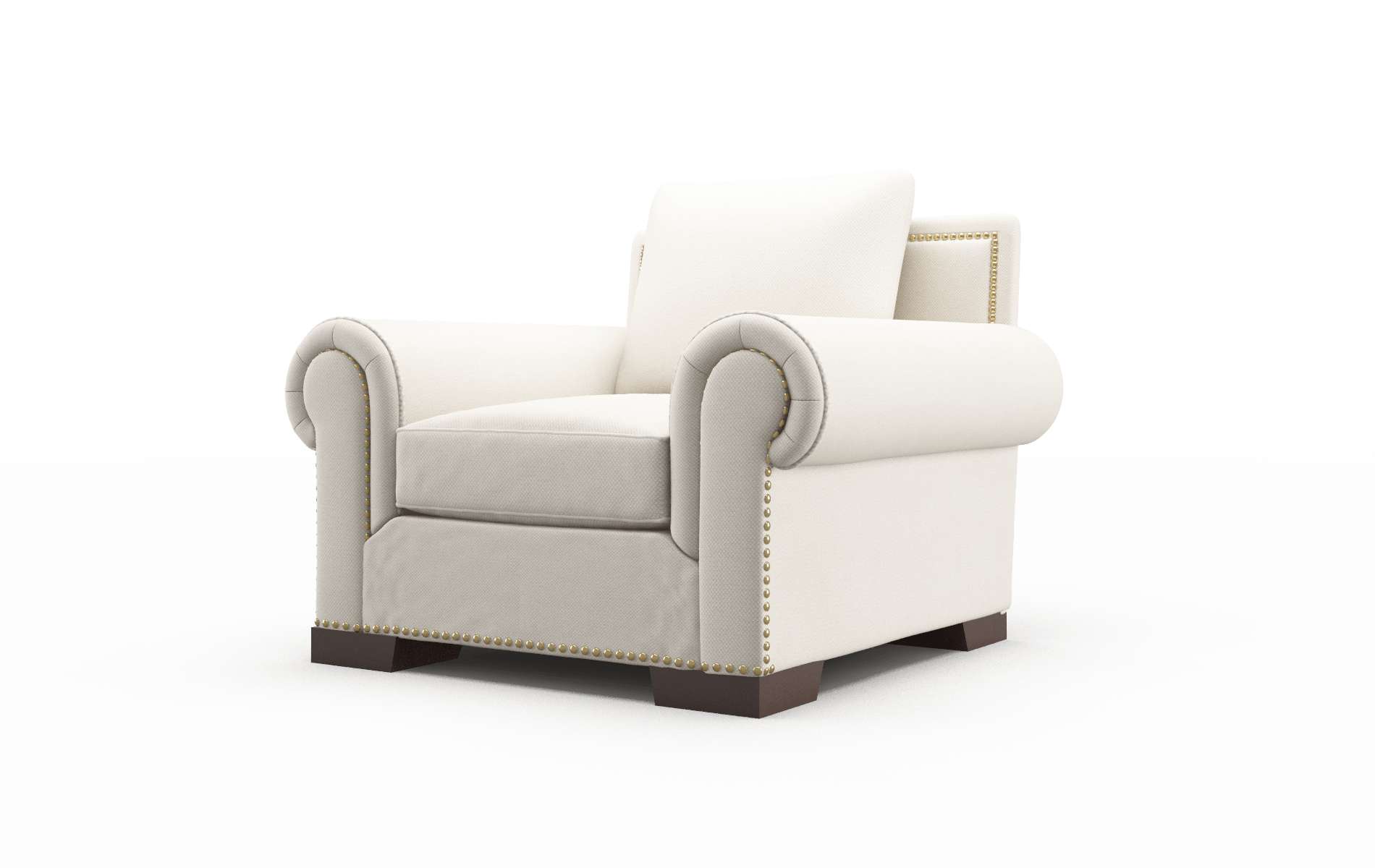 James Malibu Linen Chair espresso legs 4