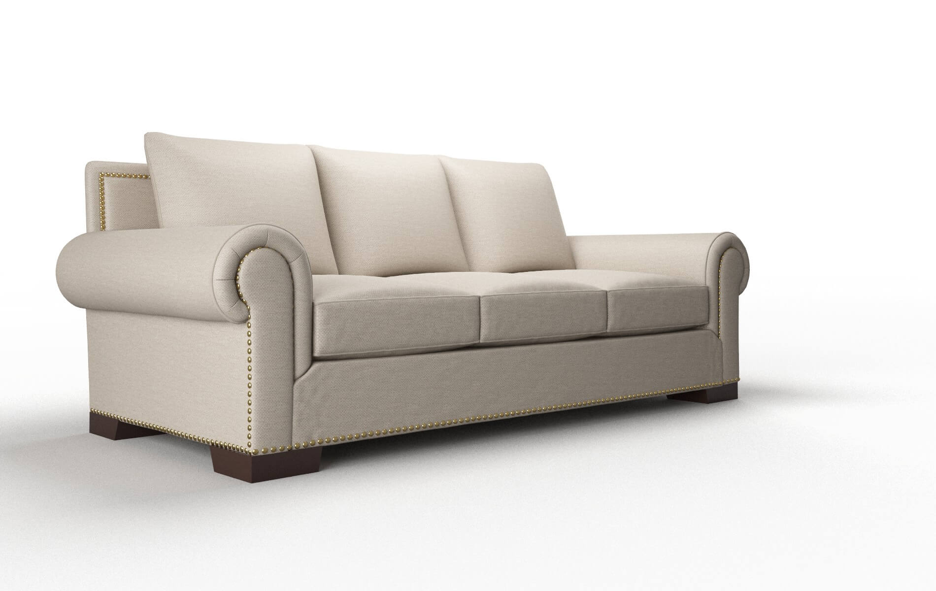 James Naples Almond Sofa espresso legs 2