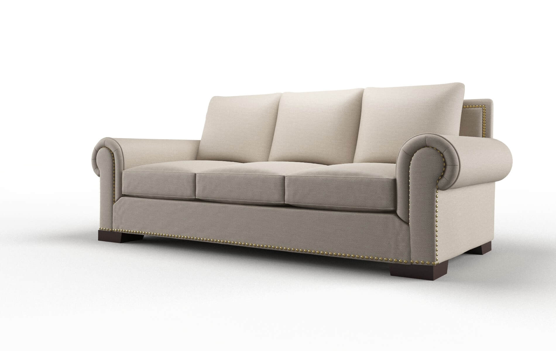 James Naples Almond Sofa espresso legs 4