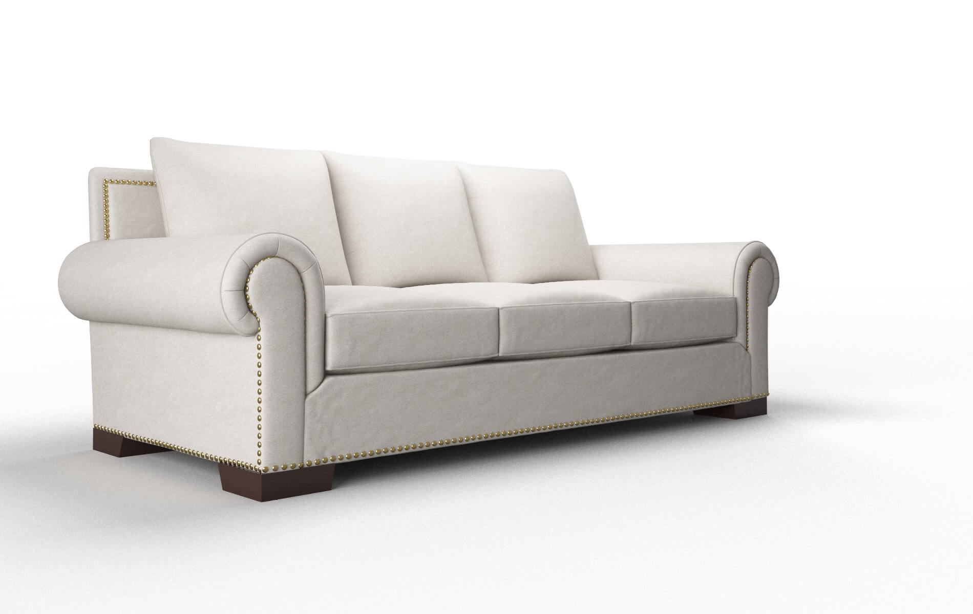 James Noble Grey Sofa espresso legs 2