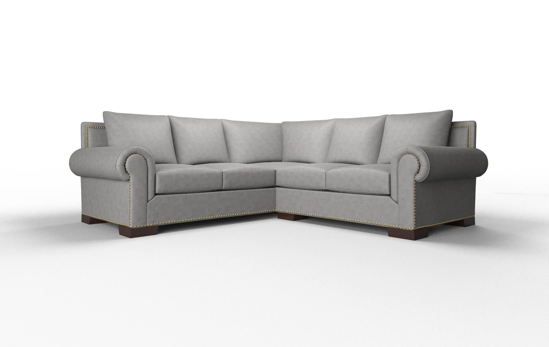 James Noble Smoke Sectional espresso legs 1