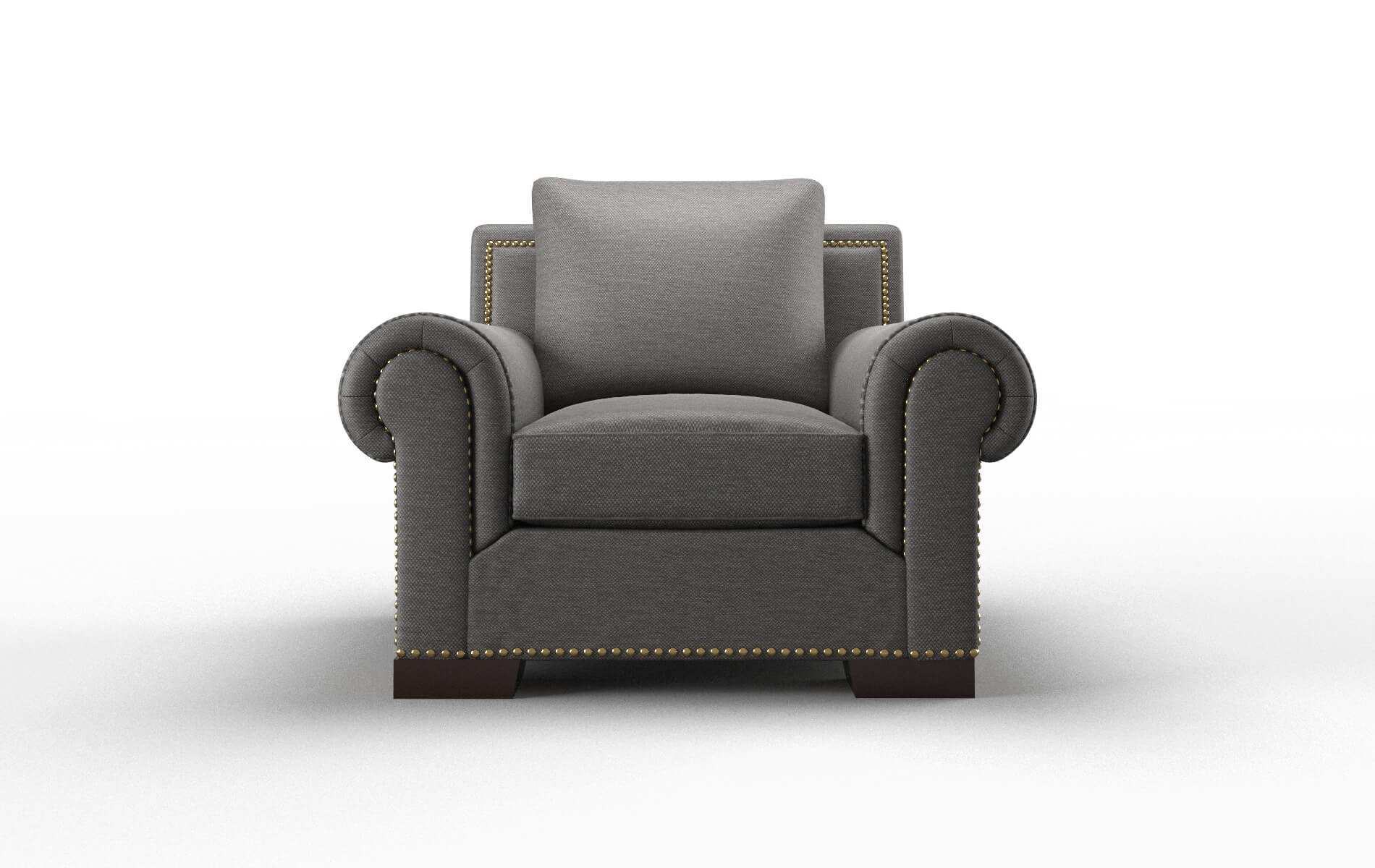 James Oscar Charcoal Chair espresso legs 1