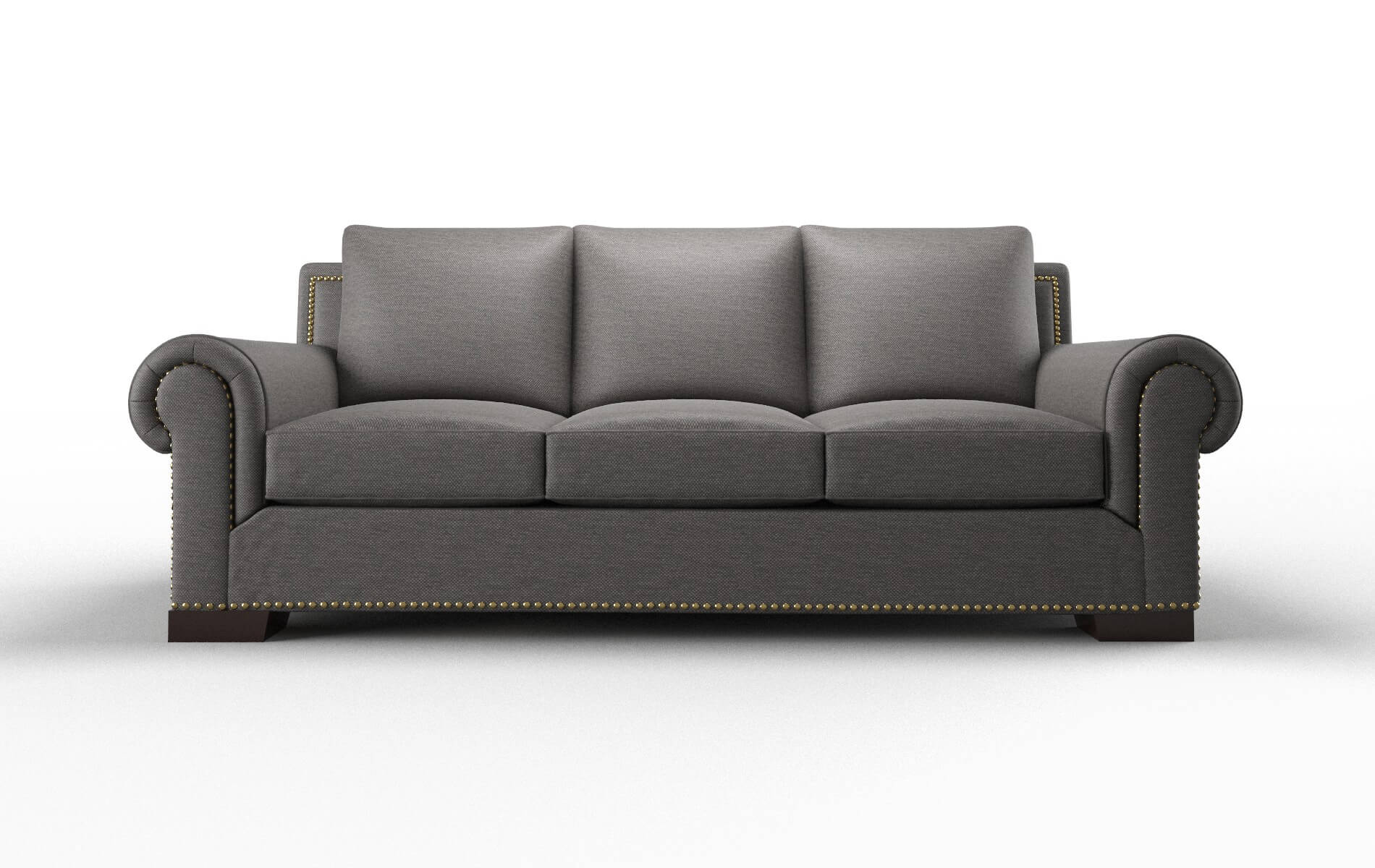 James Oscar Charcoal Sofa espresso legs 1