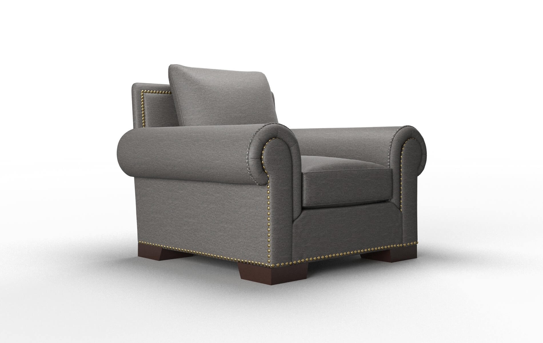 James Oscar Grey Chair espresso legs 2